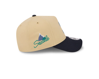 New Era - Seattle Mariners - City Side Patch - 9forty A-Frame Cap - Light Beige - Headz Up 