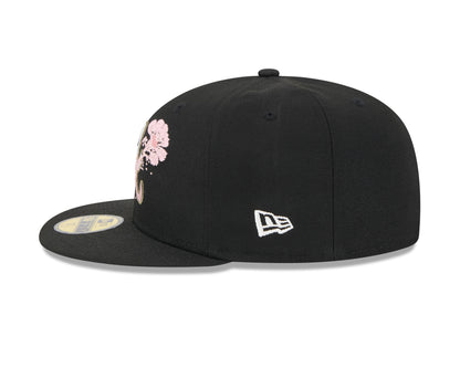 New Era - 59fifty Fitted Cap - Atlanta Braves - DOTTED FLORAL - Black - Headz Up 