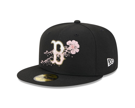 New Era - 59fifty Fitted Cap - Boston Red Sox - DOTTED FLORAL - Black - Headz Up 