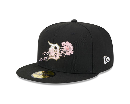 New Era - 59fifty Fitted Cap - Detroit Tigers - DOTTED FLORAL - Black - Headz Up 