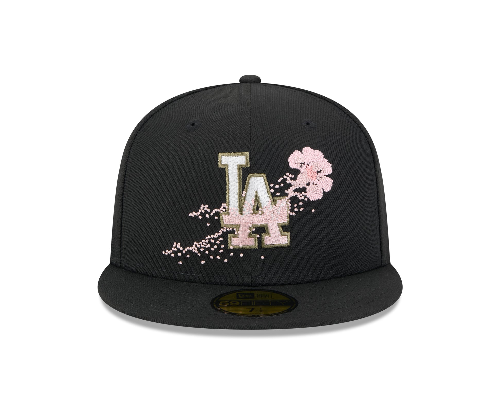 New Era - 59fifty Fitted Cap - Los Angeles Dodgers - DOTTED FLORAL - Black - Headz Up 