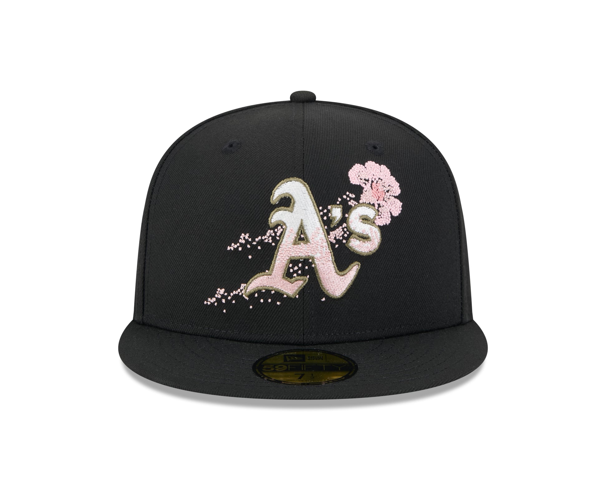 New Era - 59fifty Fitted Cap - Oakland Athletics - DOTTED FLORAL - Black - Headz Up 