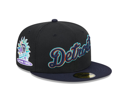New Era - 59fifty Fitted Cap - Detroit Tigers - RETRO SPRING TRAINING - Black - Headz Up 