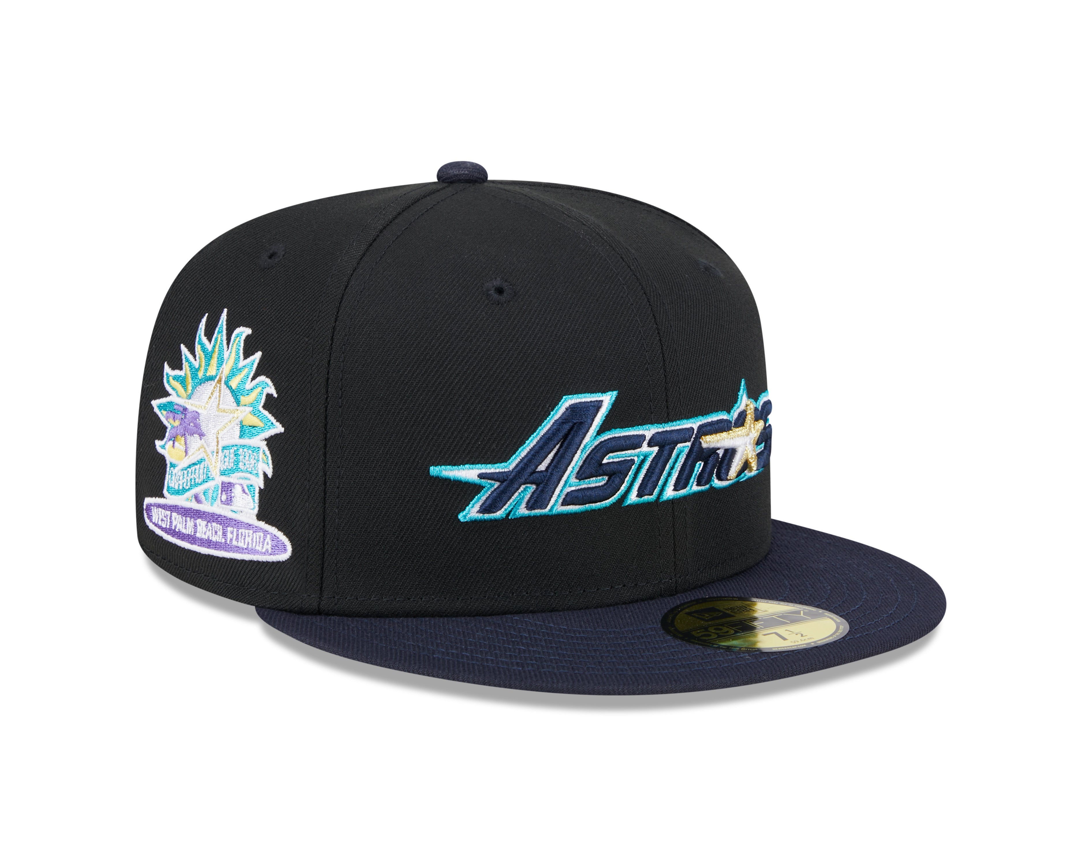 New Era - 59fifty Fitted Cap - Houston Astros - RETRO SPRING TRAINING - Black - Headz Up 