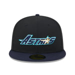 New Era - 59fifty Fitted Cap - Houston Astros - RETRO SPRING TRAINING - Black - Headz Up 
