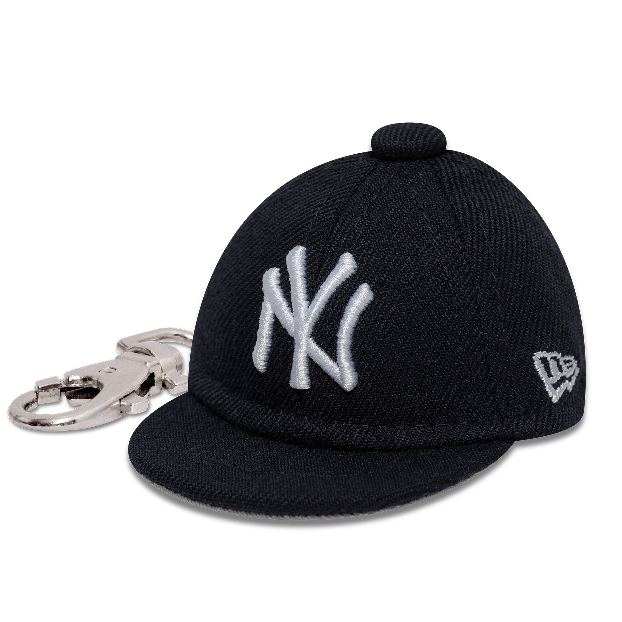 New Era New York Yankees MLB mini cap-nøglering i navyblå farve set forfra