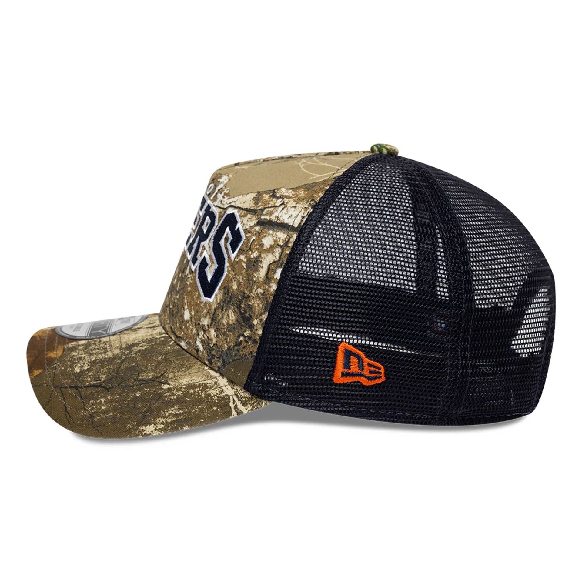 New Era Detroit Tigers 9FORTY A-Frame cap med Realtree camo mønster og justerbar rem.