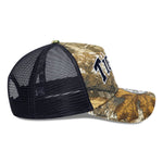 Dækkesag med New Era 9FORTY A-Frame Detroit Tigers cap i camouflagermønster, justeret til passform, foran vises logo.
