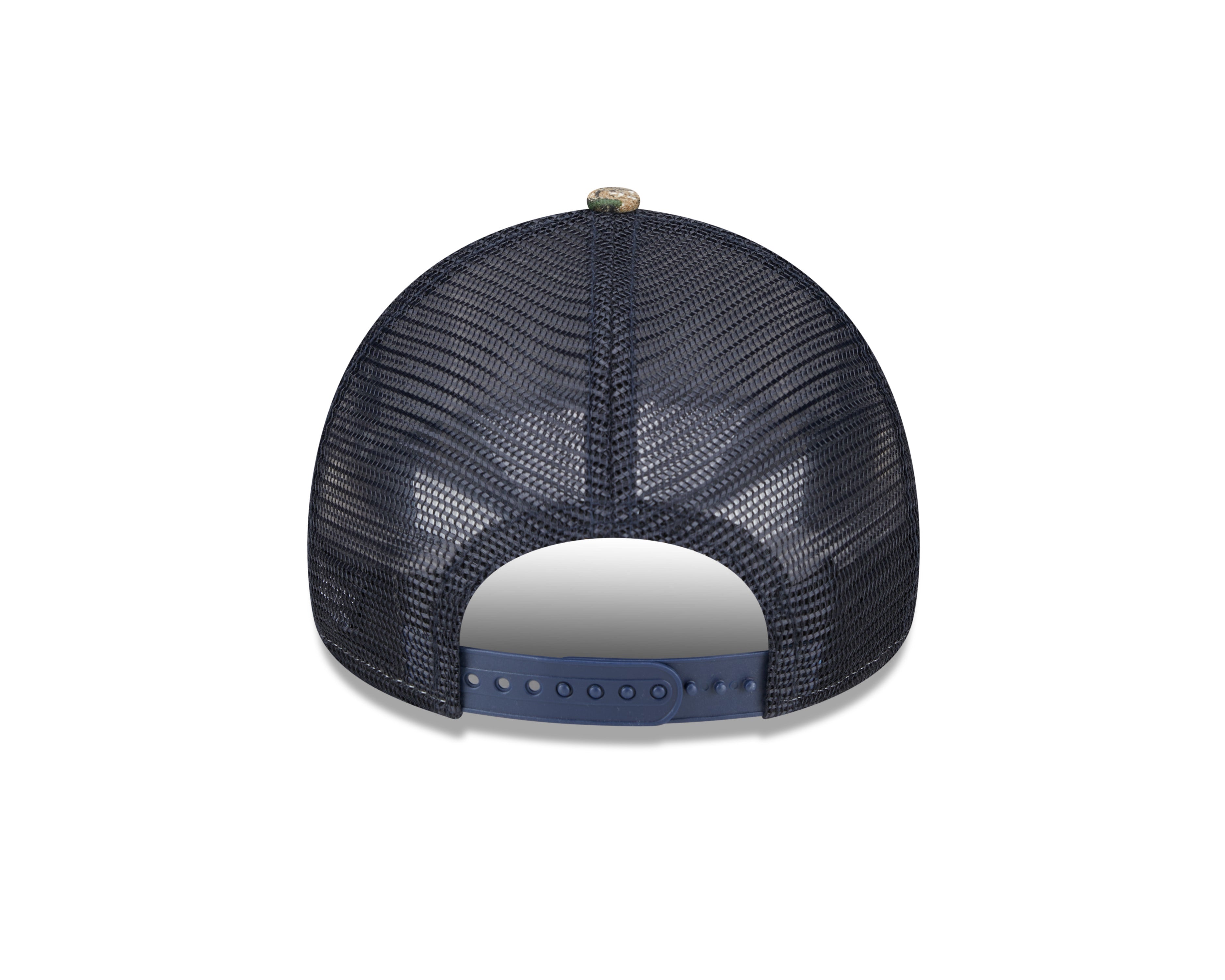 New Era 9FORTY A-Frame trucker cap med Yankees logo og Realtree camo mønster, justerbar snapback, udendørsstil.
