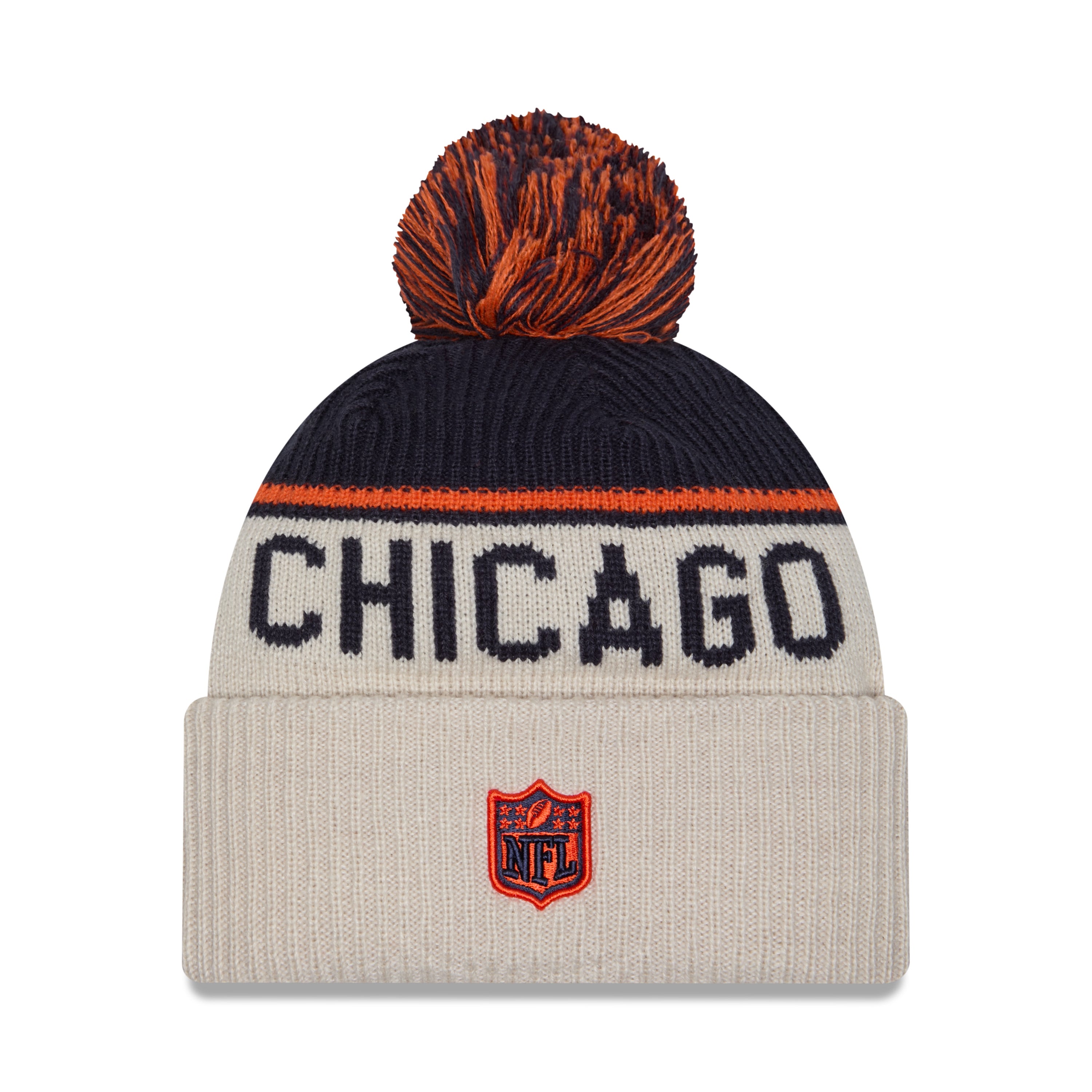 New Era - Chicago Bears - NFL Sideline Beanie - Stone/OTC - Headz Up 