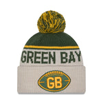 New Era - Green Bay Packers - NFL Sideline Beanie - Stone/OTC - Headz Up 