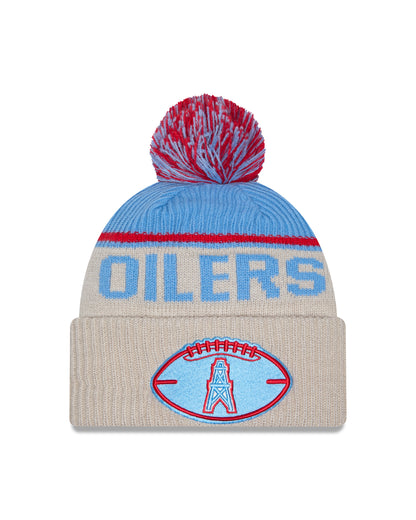 New Era -NFL Oilers - NFL Sideline Beanie - Stone/OTC