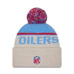 New Era -NFL Oilers - NFL Sideline Beanie - Stone/OTC - Headz Up 