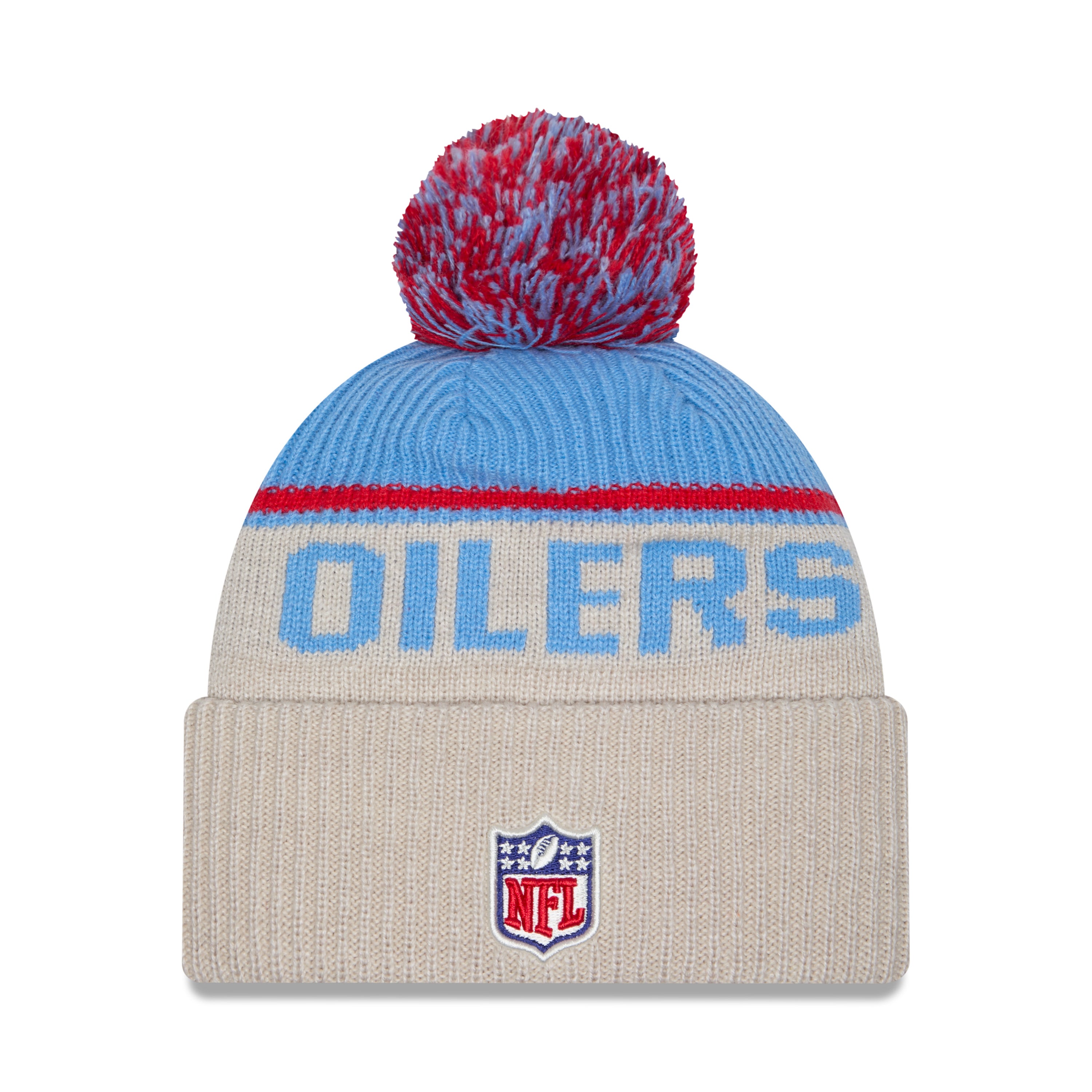 New Era -NFL Oilers - NFL Sideline Beanie - Stone/OTC - Headz Up 