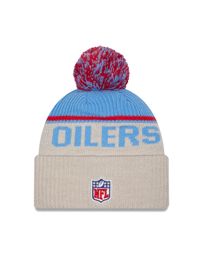 New Era -NFL Oilers - NFL Sideline Beanie - Stone/OTC