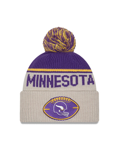 New Era - Minnesota Vikings - NFL Sideline Beanie - Stone/OTC