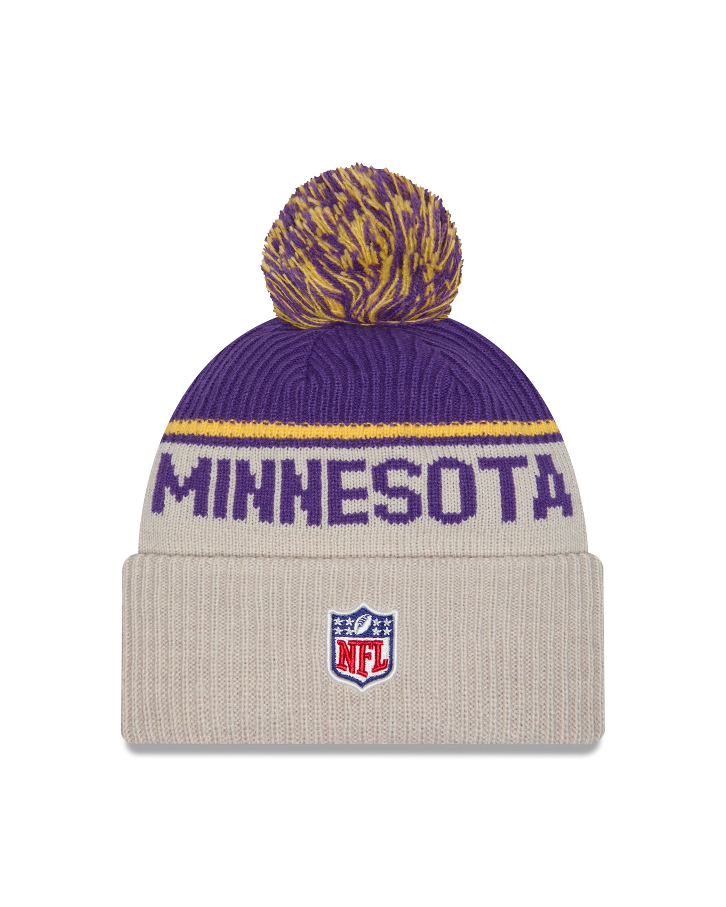 New Era - Minnesota Vikings - NFL Sideline Beanie - Stone/OTC