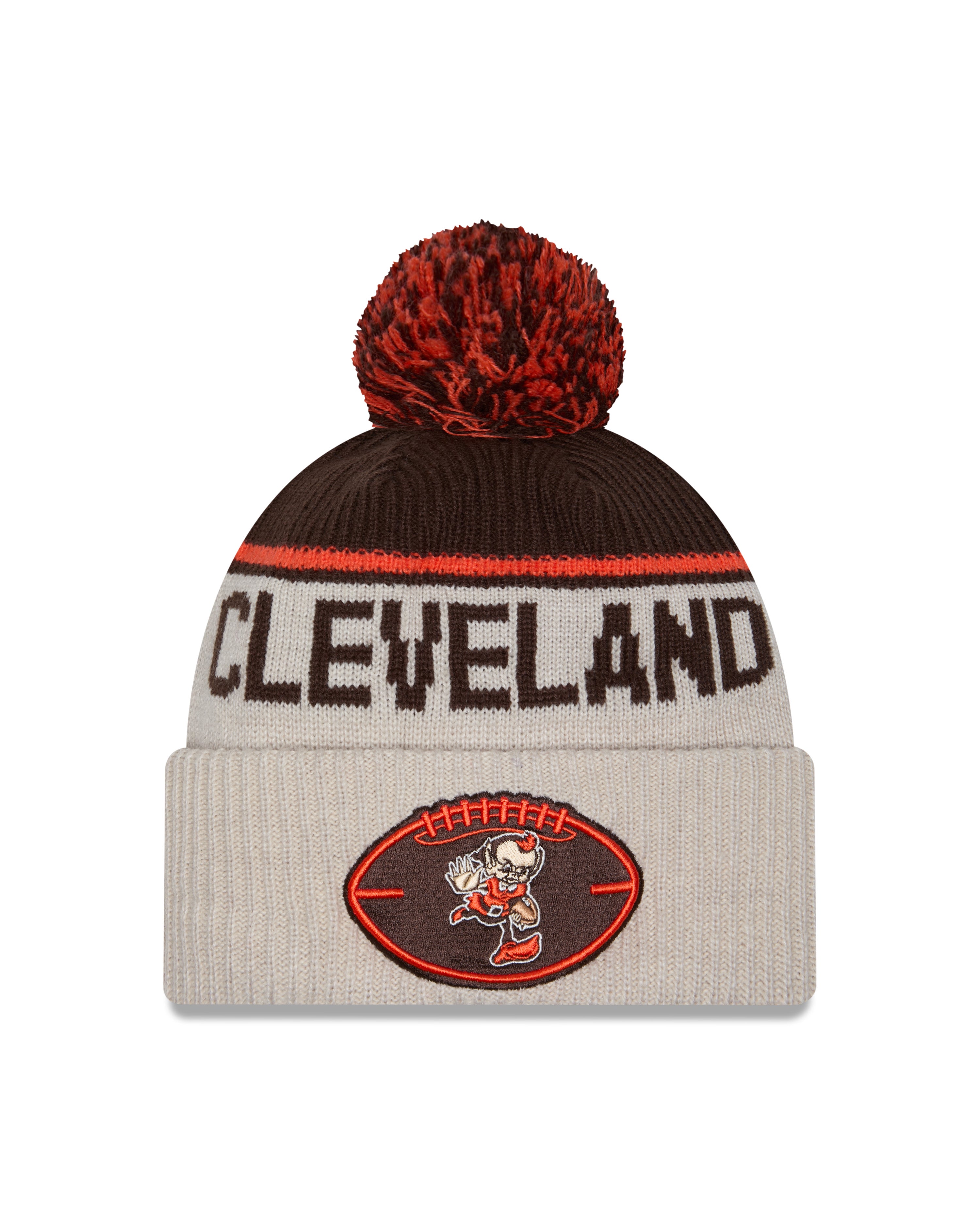 New Era - Cleveland Browns - NFL Sideline Beanie - Stone/OTC - Headz Up 