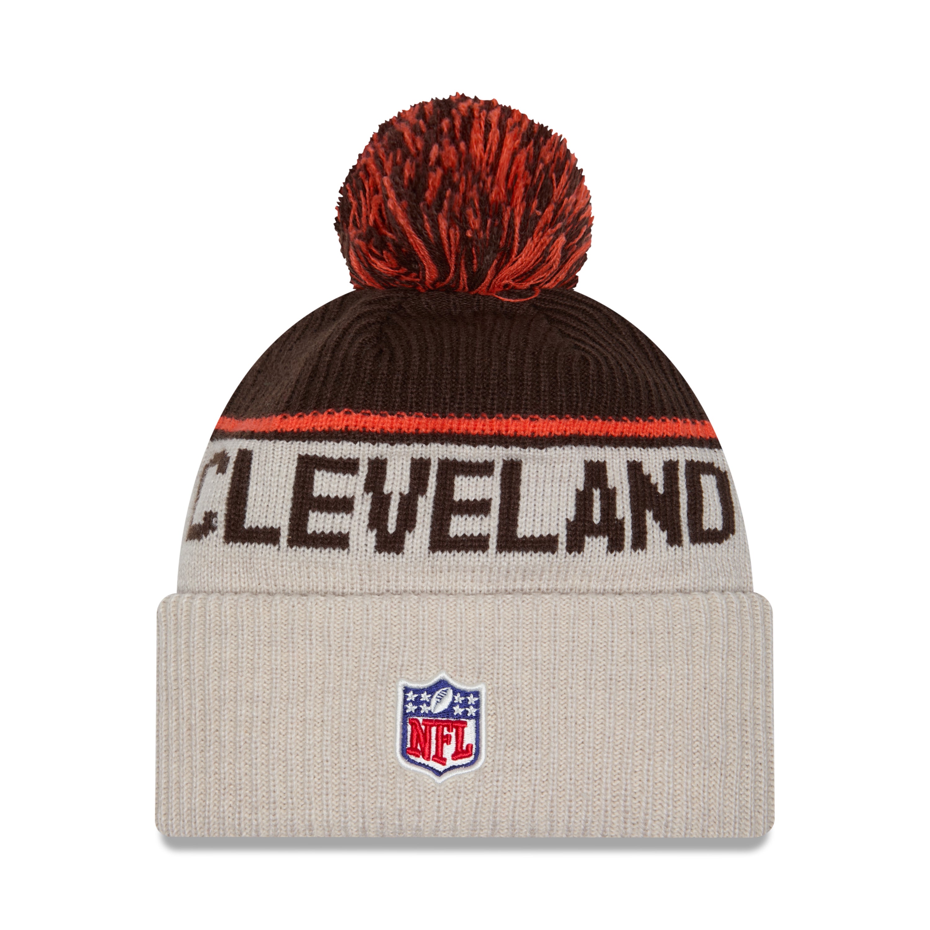 New Era - Cleveland Browns - NFL Sideline Beanie - Stone/OTC - Headz Up 
