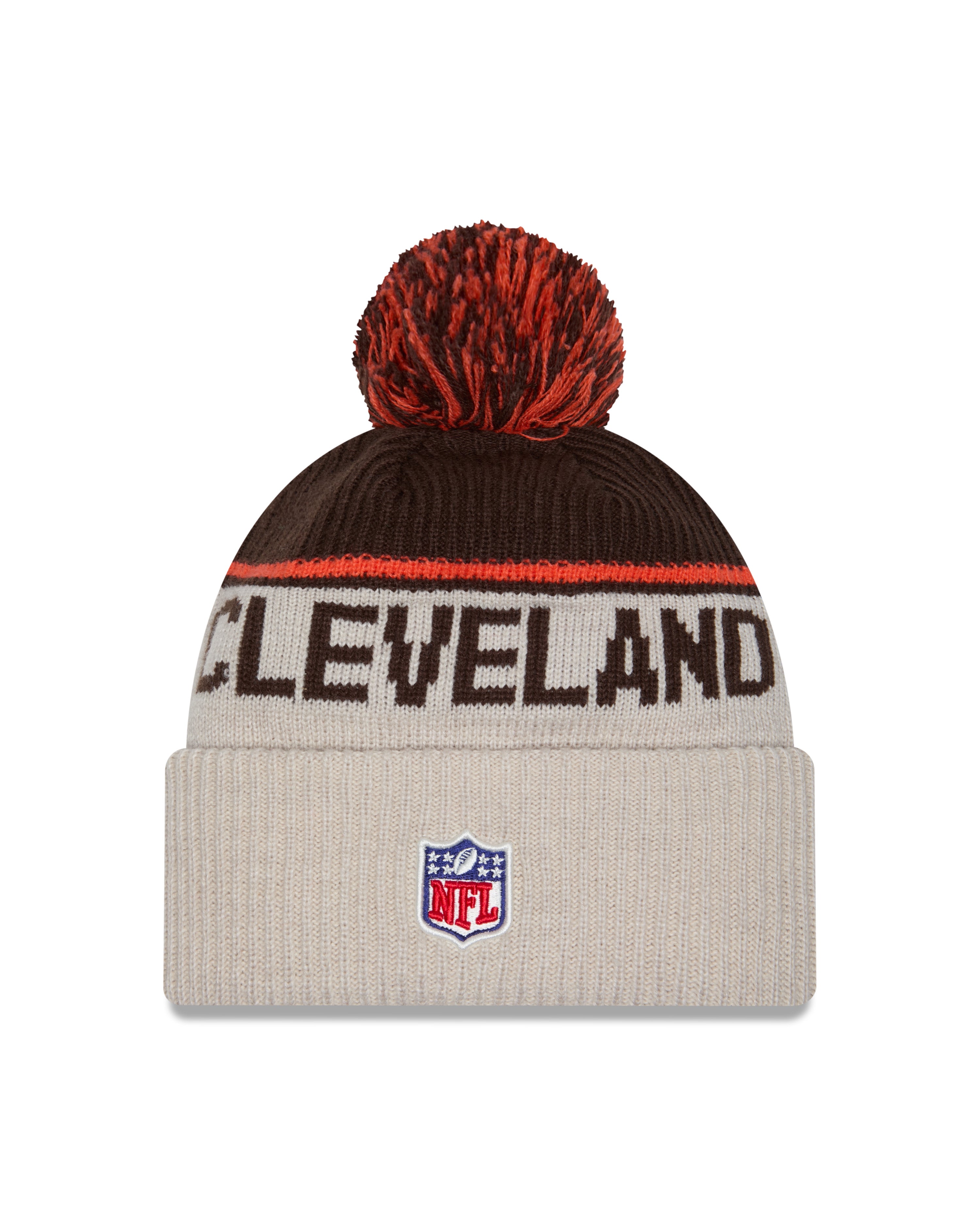 New Era - Cleveland Browns - NFL Sideline Beanie - Stone/OTC - Headz Up 