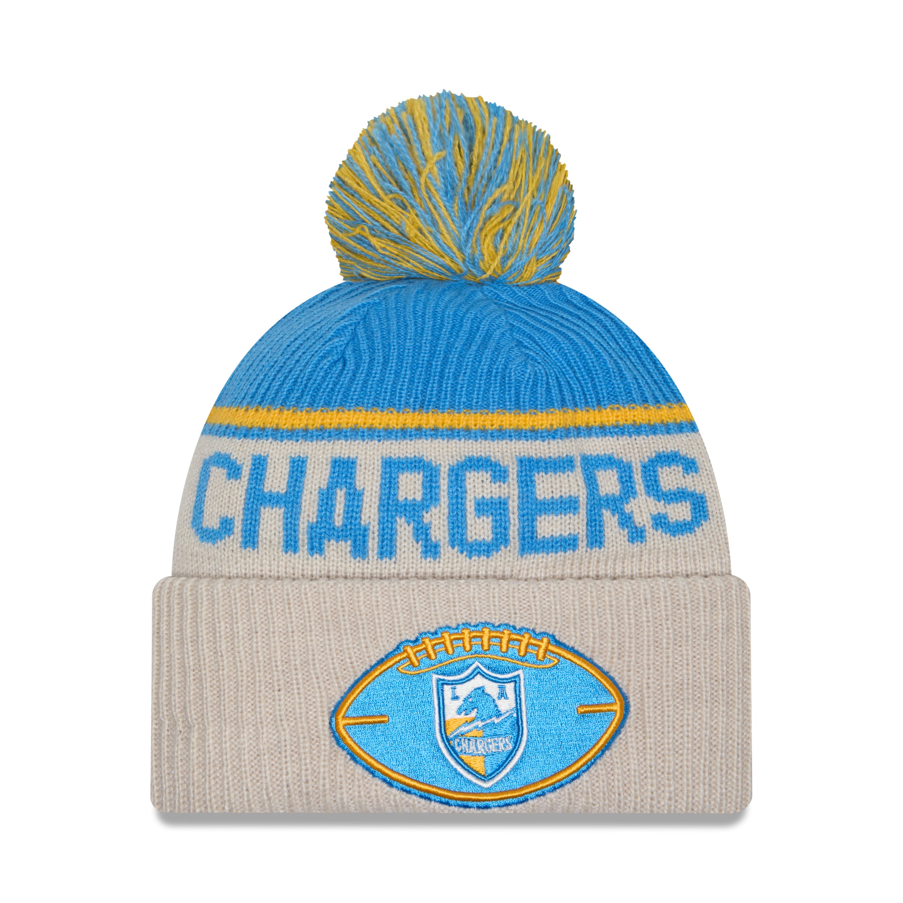 New Era - Los Angeles Chargers - NFL Sideline Beanie - Stone/OTC - Headz Up 