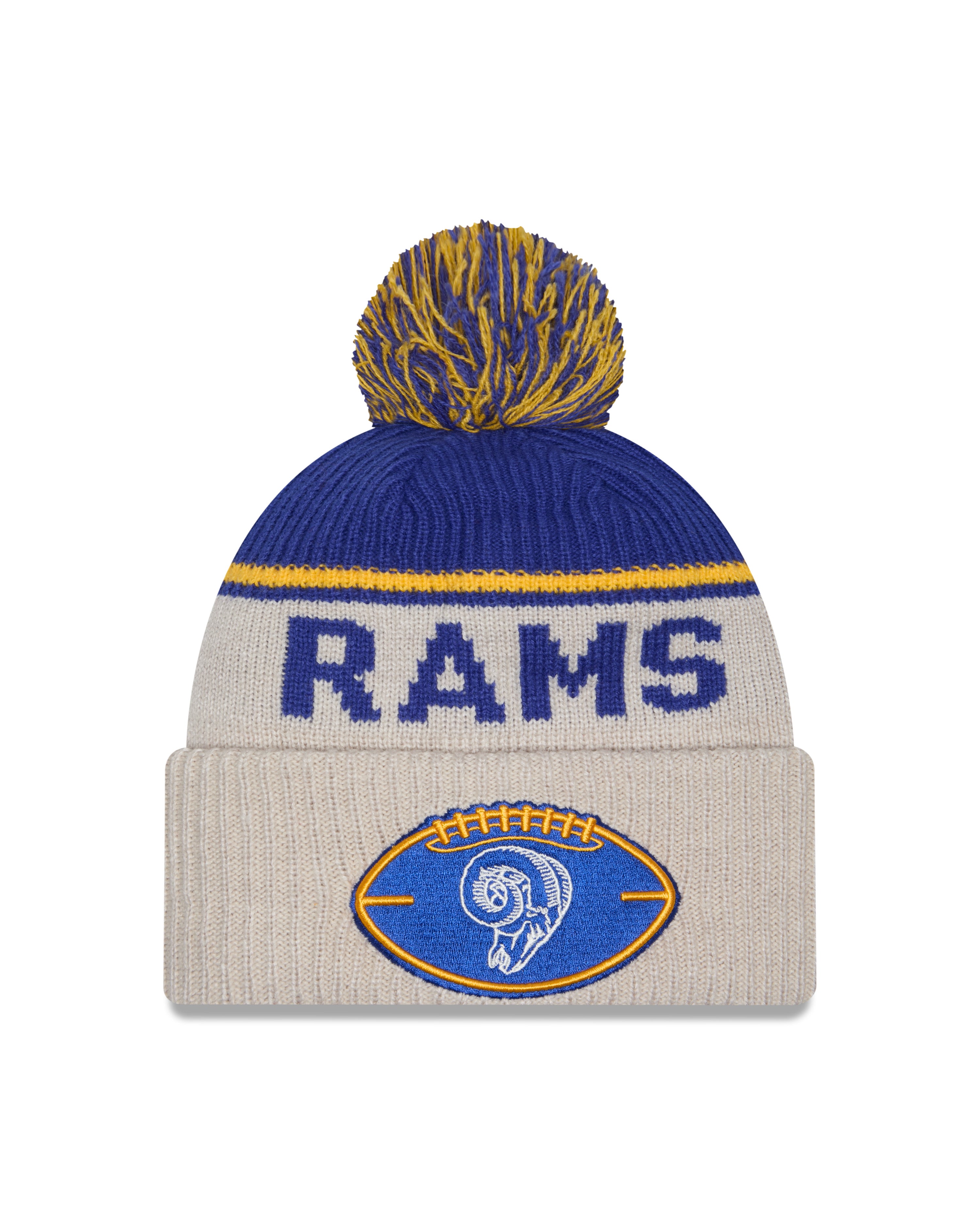 New Era - Los Angeles Rams - NFL Sideline Beanie - Stone/OTC - Headz Up 