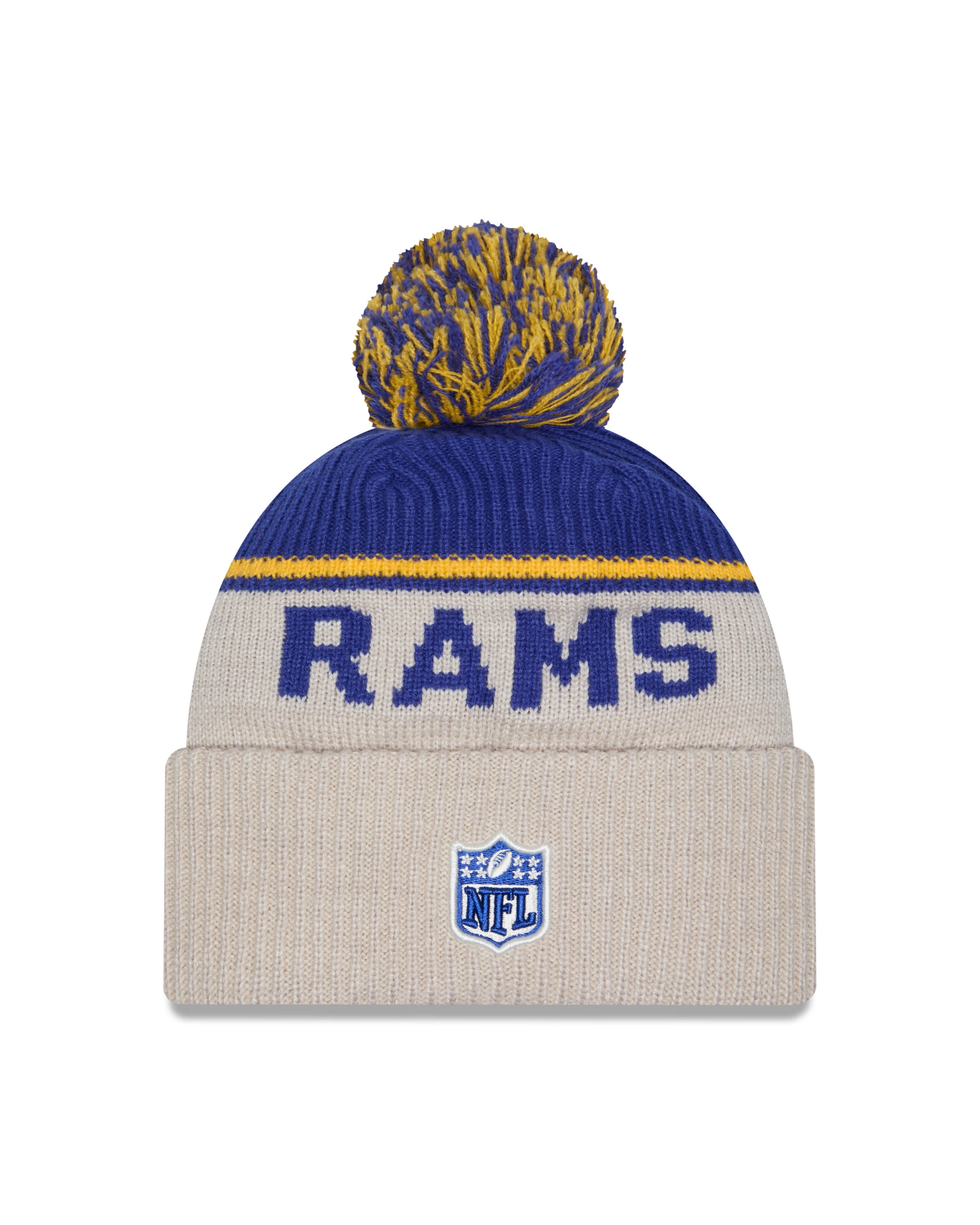 New Era - Los Angeles Rams - NFL Sideline Beanie - Stone/OTC - Headz Up 