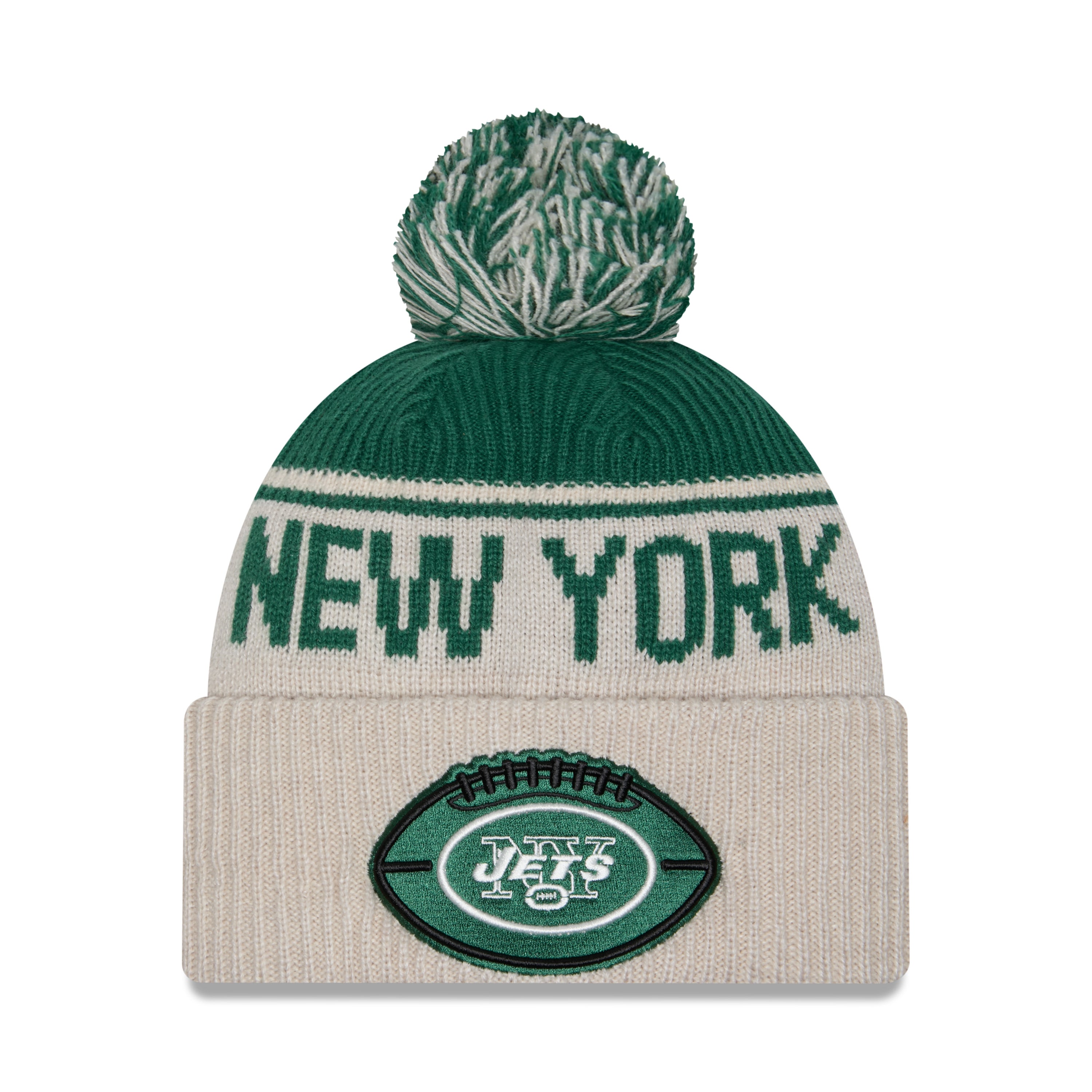 New Era - New York Jets - NFL Sideline Beanie - Stone/OTC - Headz Up 