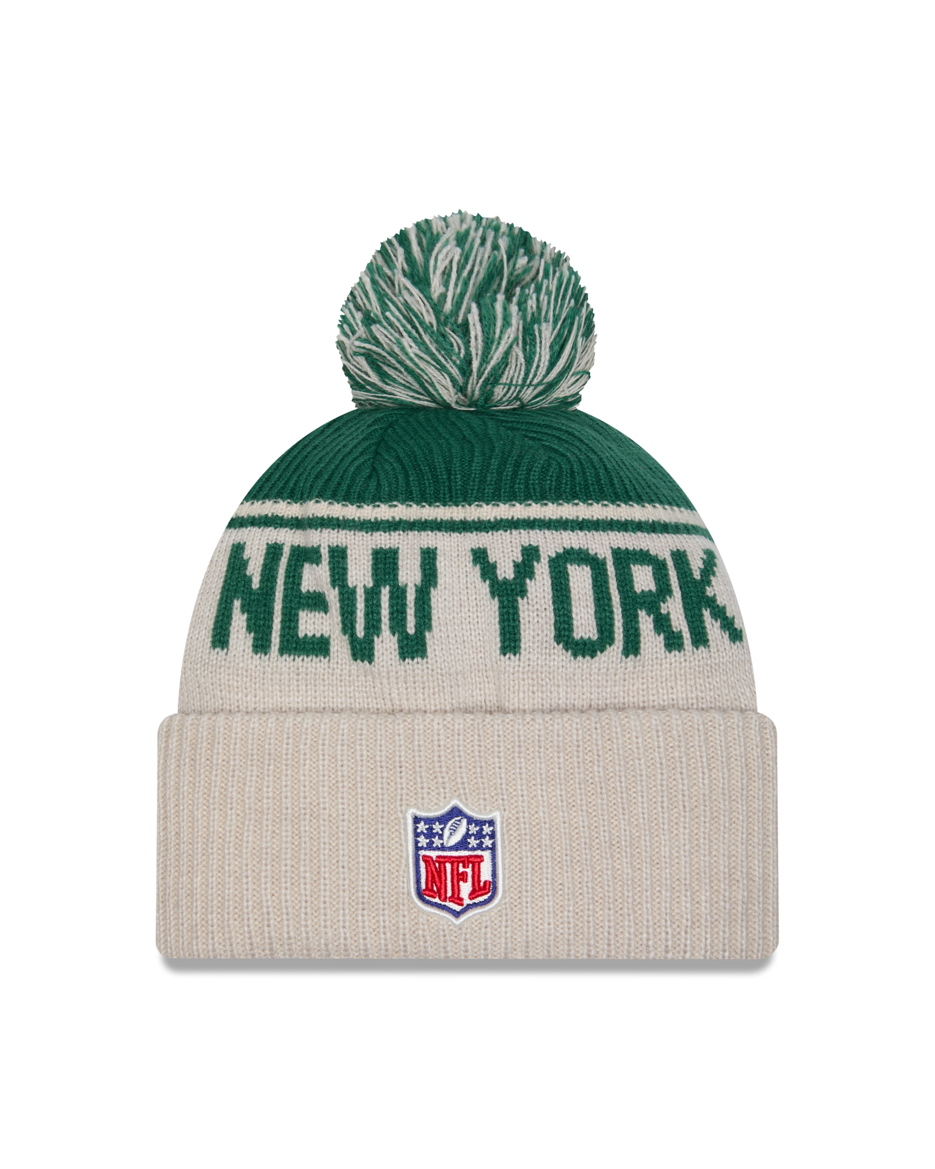 New Era - New York Jets - NFL Sideline Beanie - Stone/OTC - Headz Up 