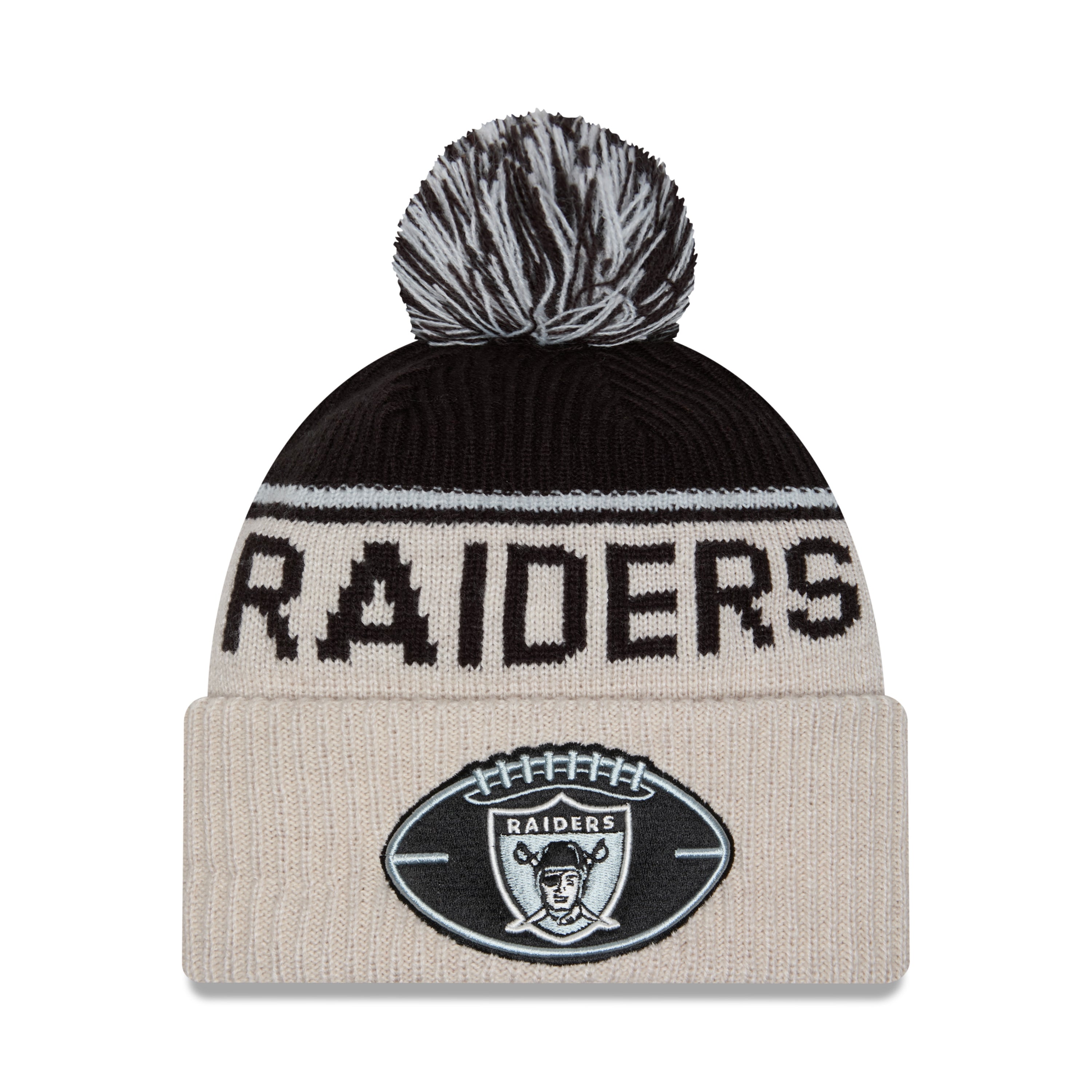 New Era - Oakland Raiders - NFL Sideline Beanie - Stone/OTC - Headz Up 