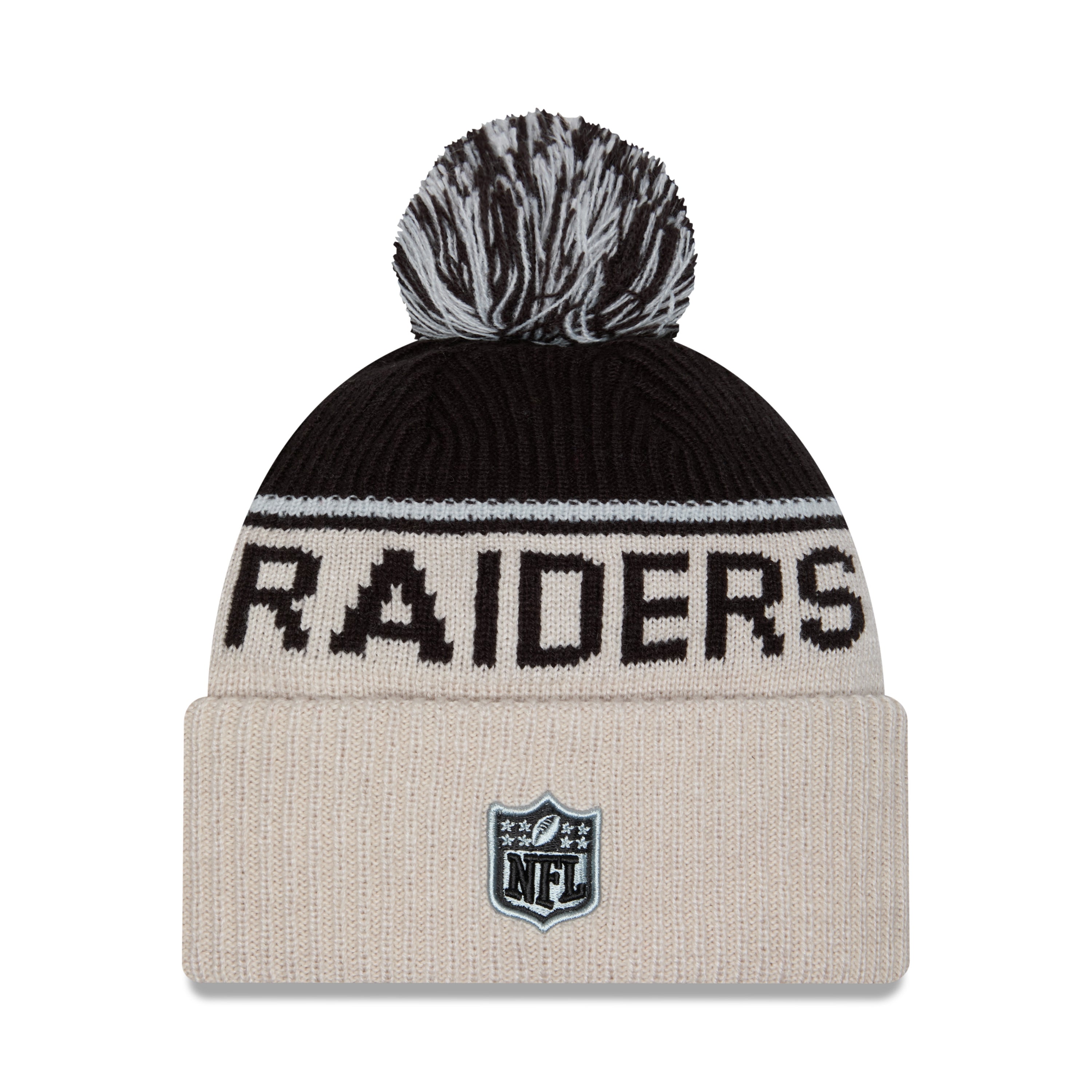 New Era - Oakland Raiders - NFL Sideline Beanie - Stone/OTC - Headz Up 