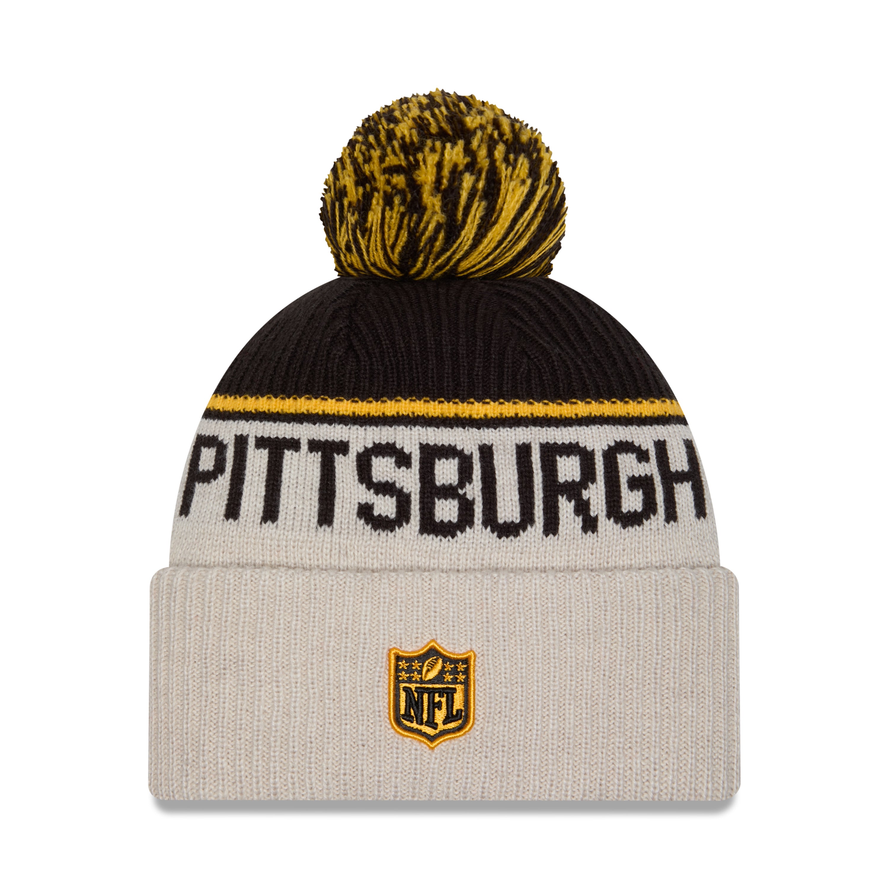 New Era - Pittsburgh Steelers - NFL Sideline Beanie - Stone/OTC - Headz Up 