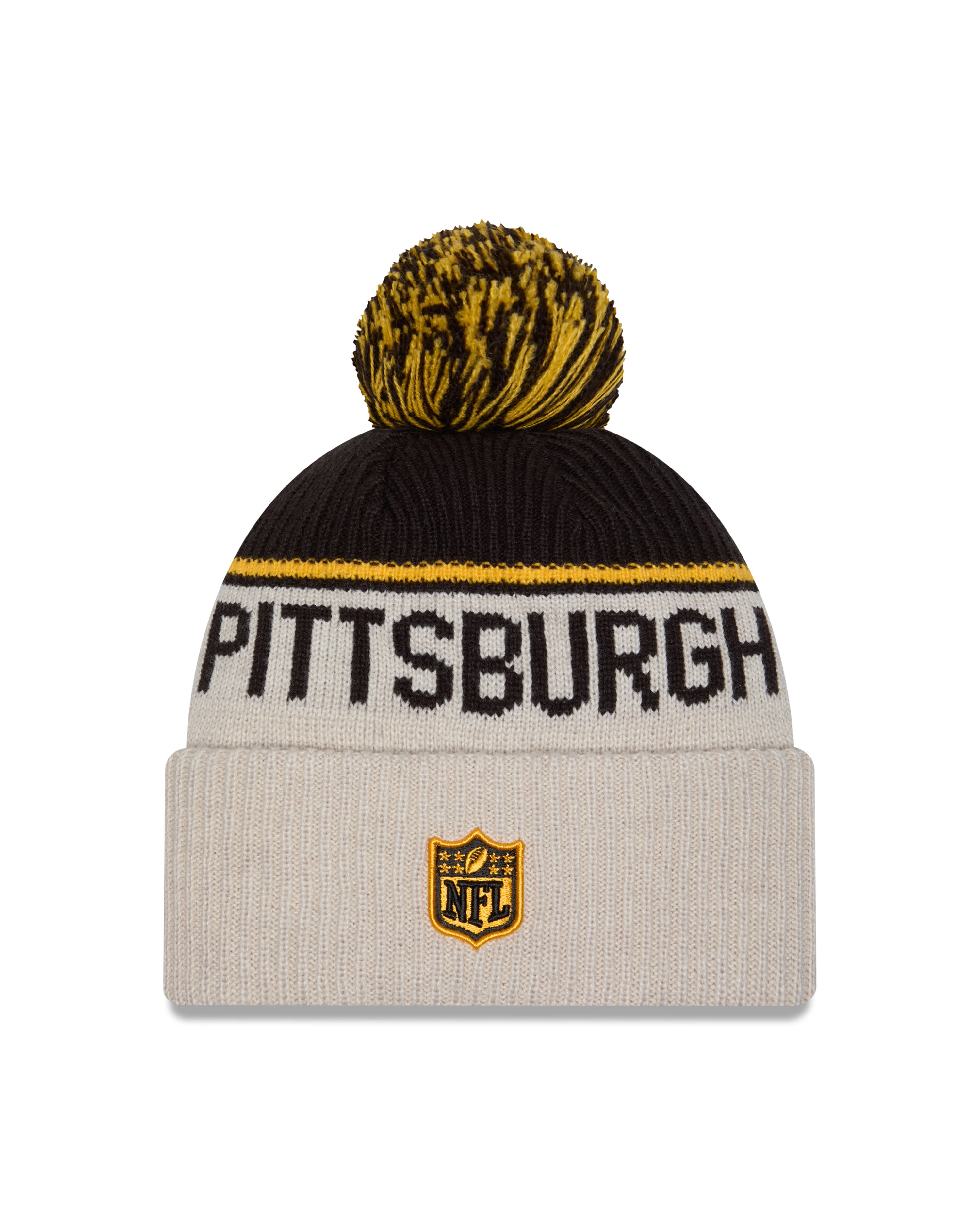 New Era - Pittsburgh Steelers - NFL Sideline Beanie - Stone/OTC - Headz Up 