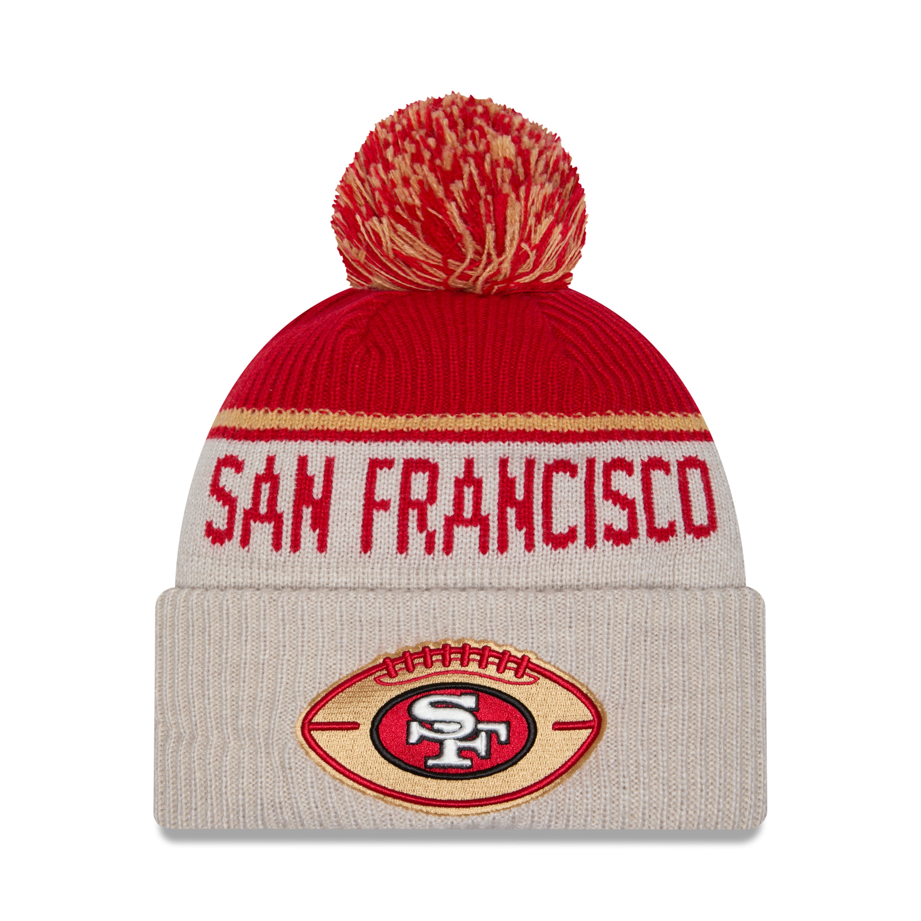 New Era - San Francisco 49ers - NFL Sideline Beanie - Stone/OTC - Headz Up 