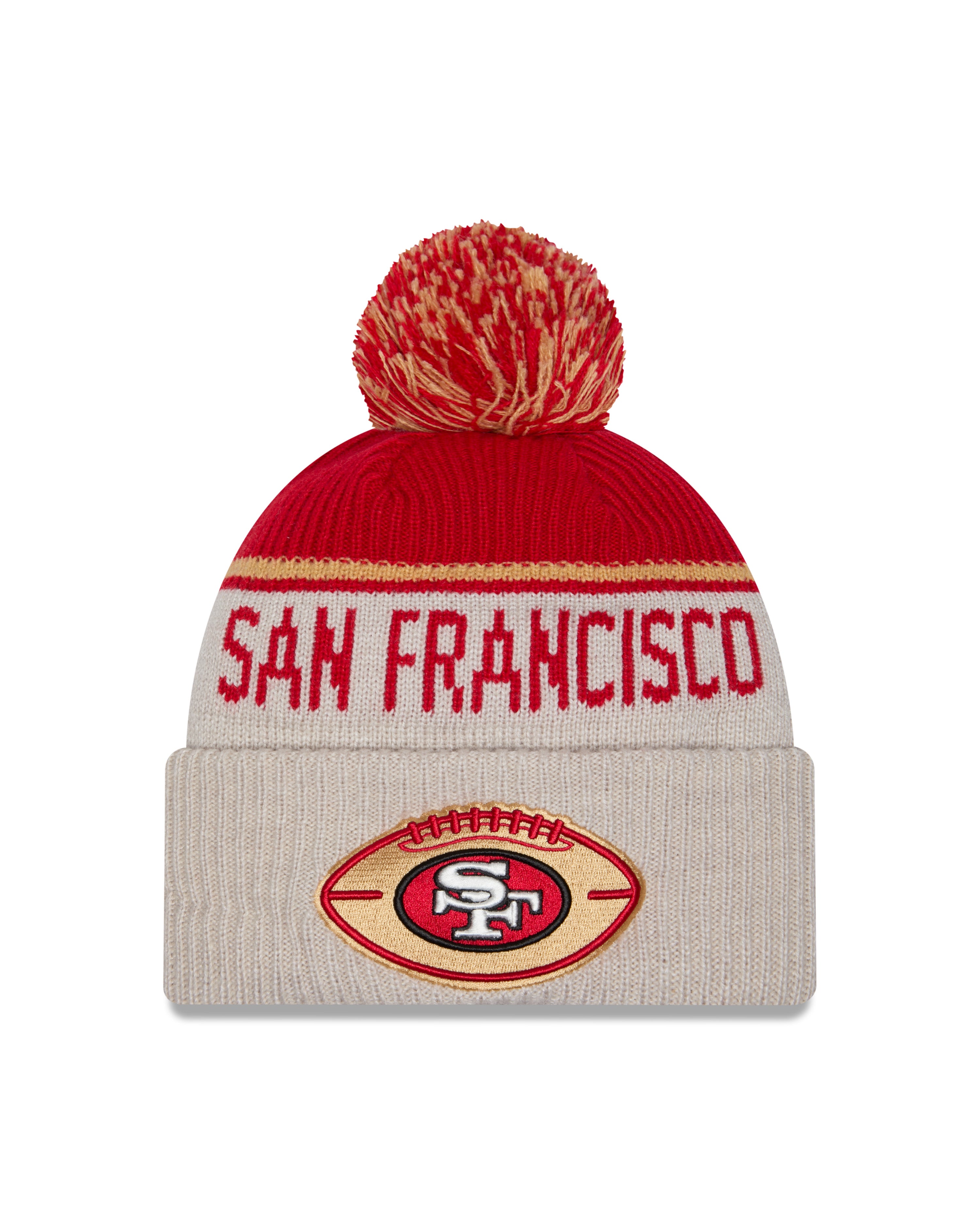 New Era - San Francisco 49ers - NFL Sideline Beanie - Stone/OTC - Headz Up 