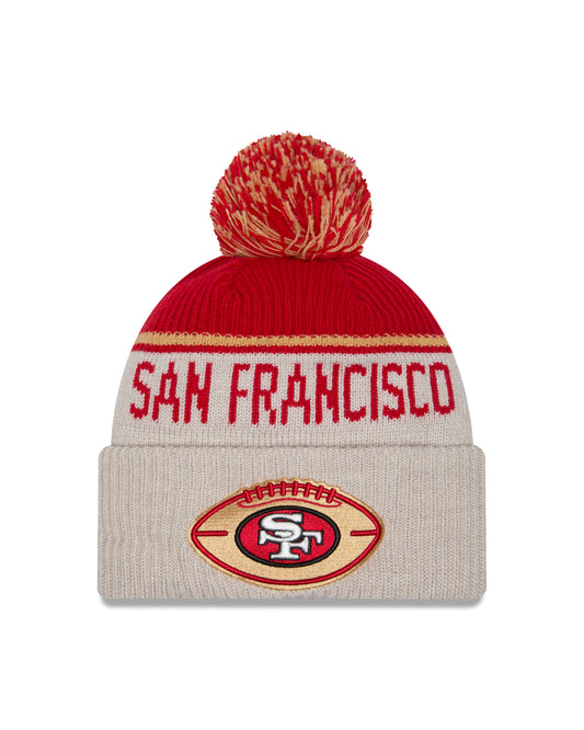 New Era - San Francisco 49ers - NFL Sideline Beanie - Stone/OTC