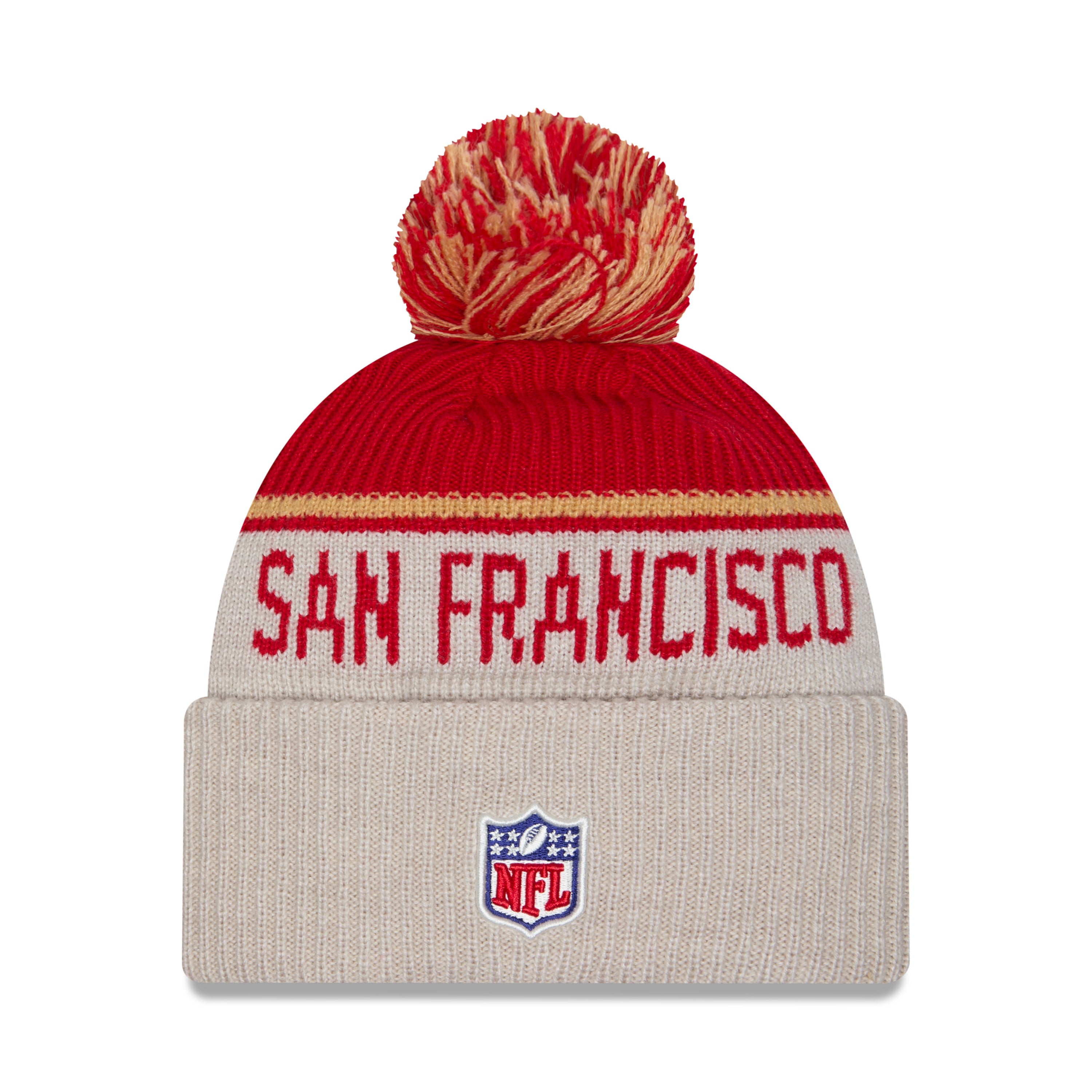 New Era - San Francisco 49ers - NFL Sideline Beanie - Stone/OTC - Headz Up 