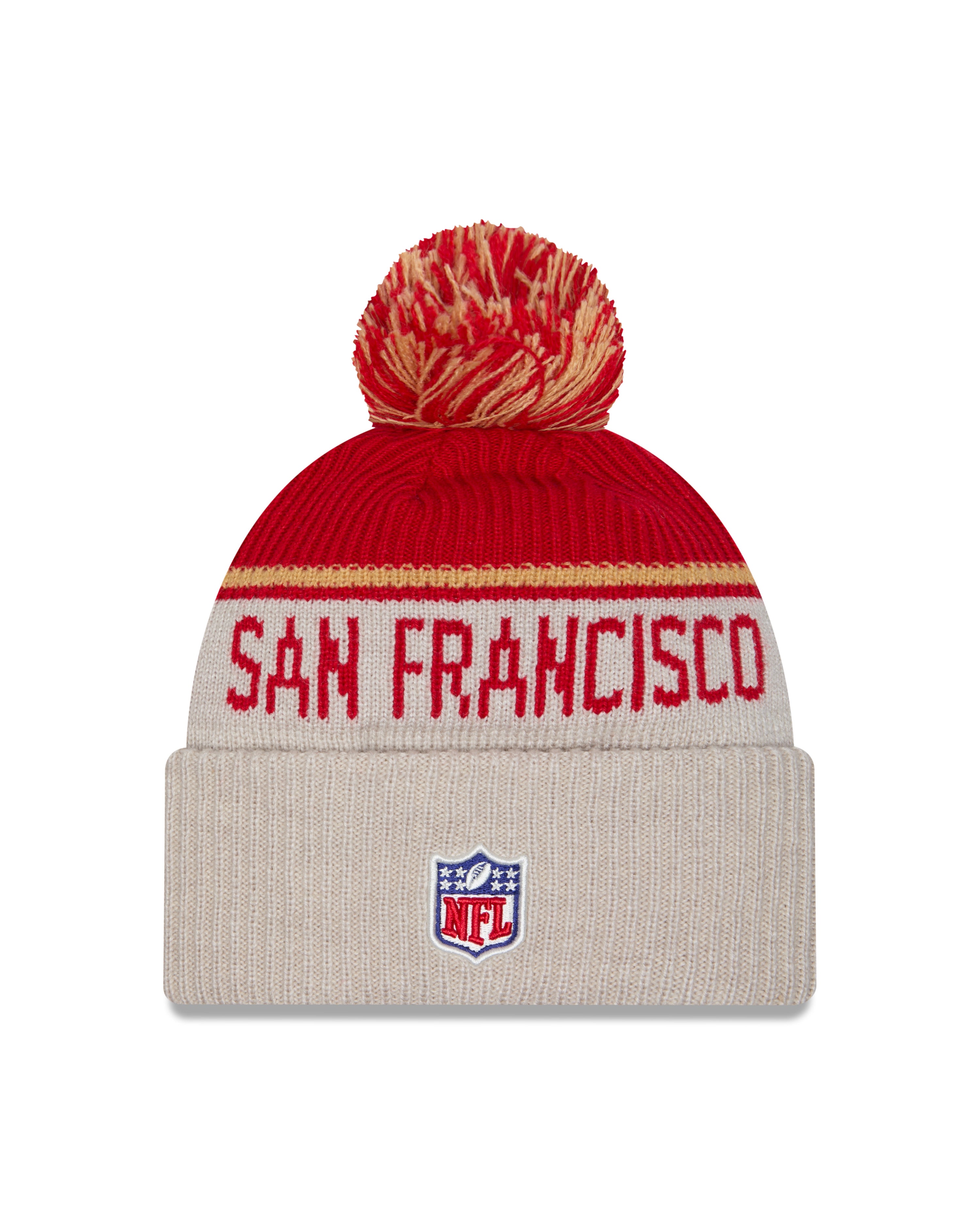 New Era - San Francisco 49ers - NFL Sideline Beanie - Stone/OTC - Headz Up 