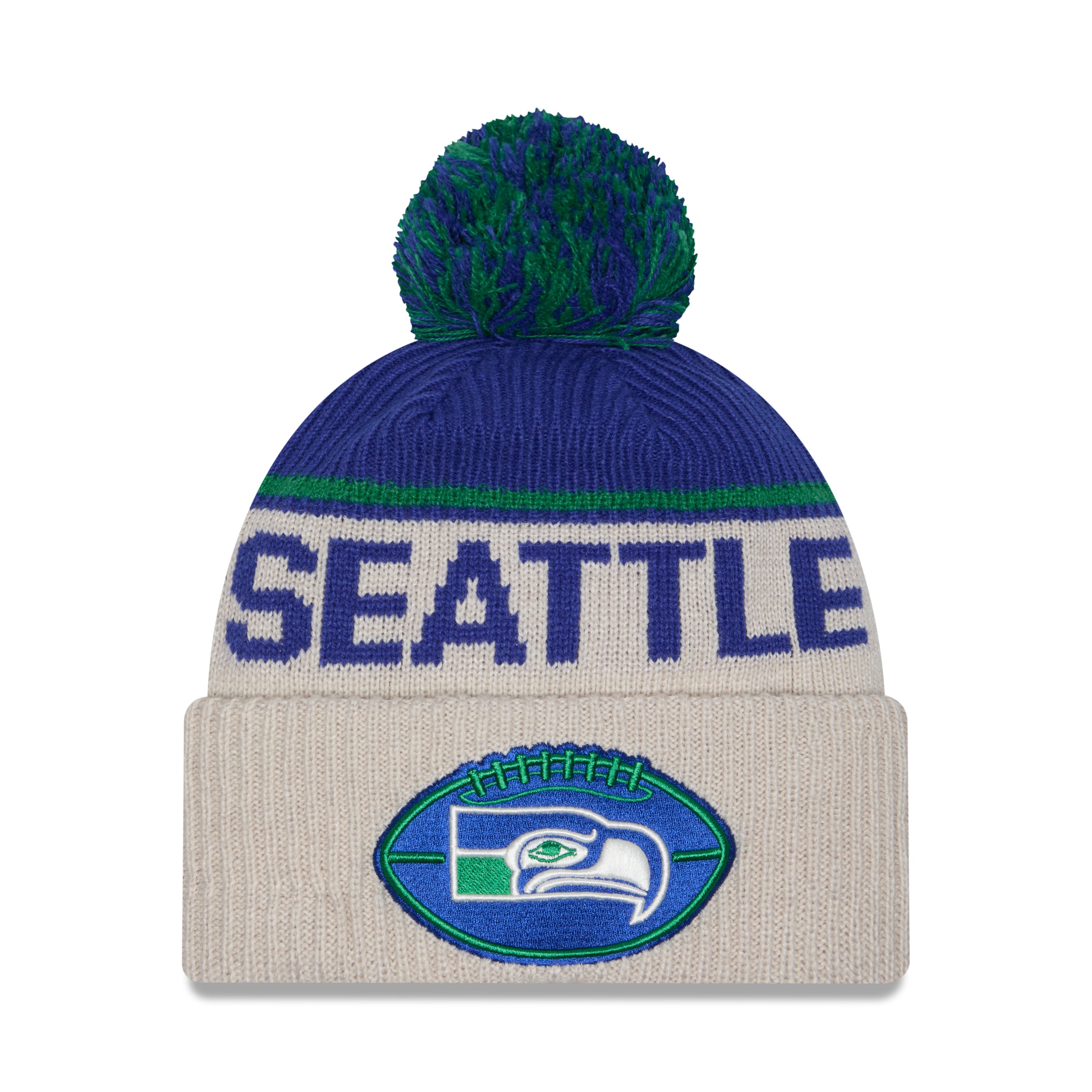 New Era - Seattle Seahawks - NFL Sideline Beanie - Stone/OTC - Headz Up 