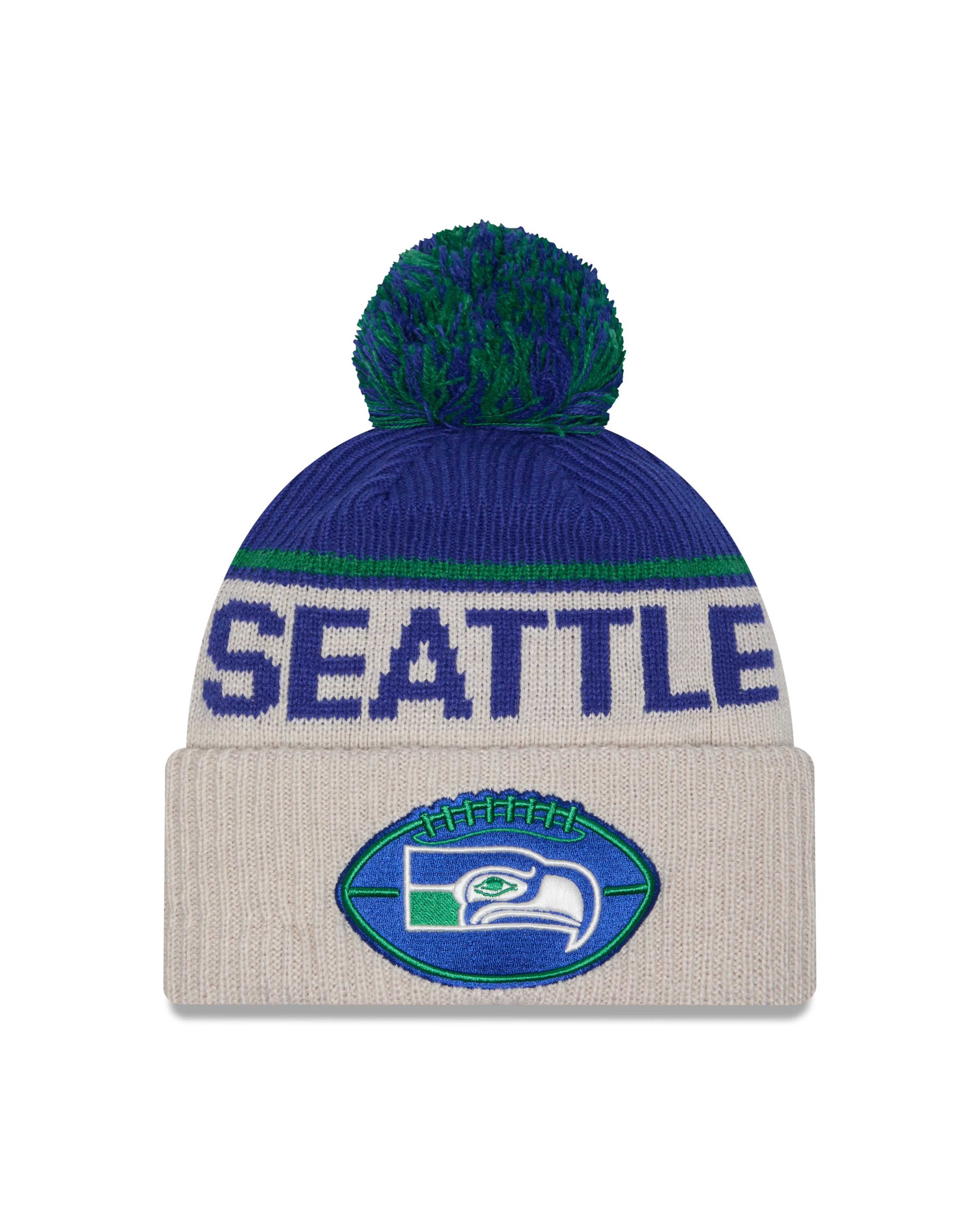 New Era - Seattle Seahawks - NFL Sideline Beanie - Stone/OTC - Headz Up 