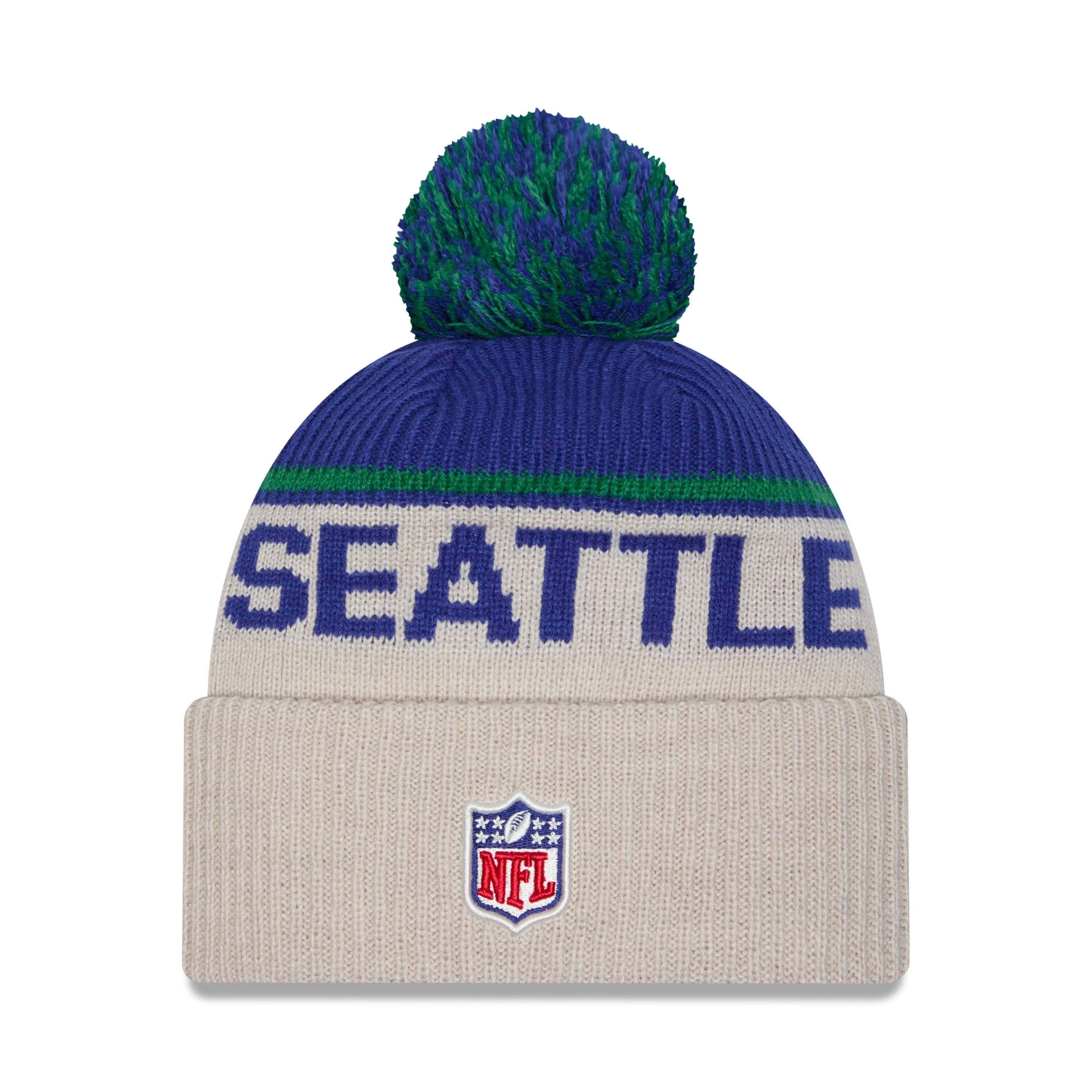 New Era - Seattle Seahawks - NFL Sideline Beanie - Stone/OTC - Headz Up 