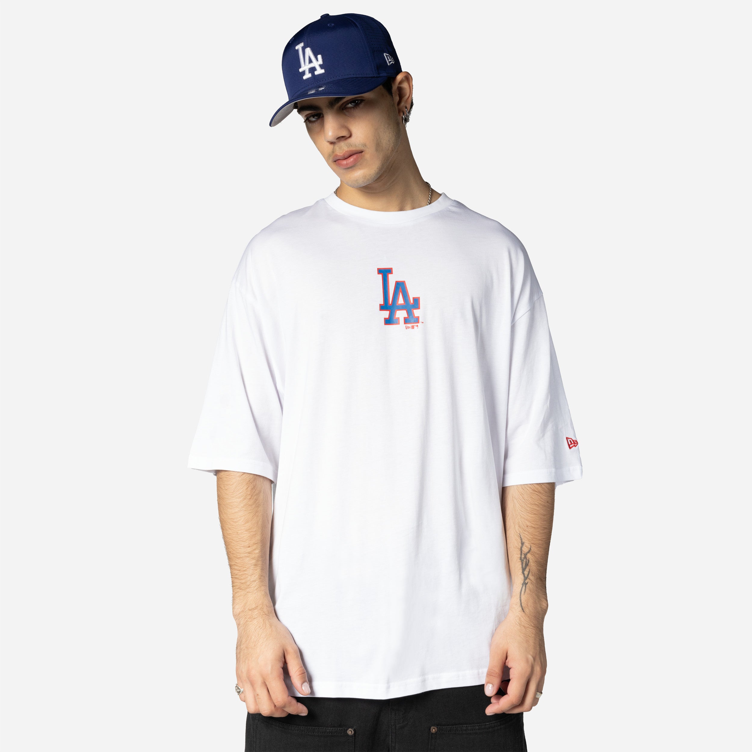New Era - MLB World Series OS T-Shirt - Los Angeles Dodgers - White/Navy - Headz Up 