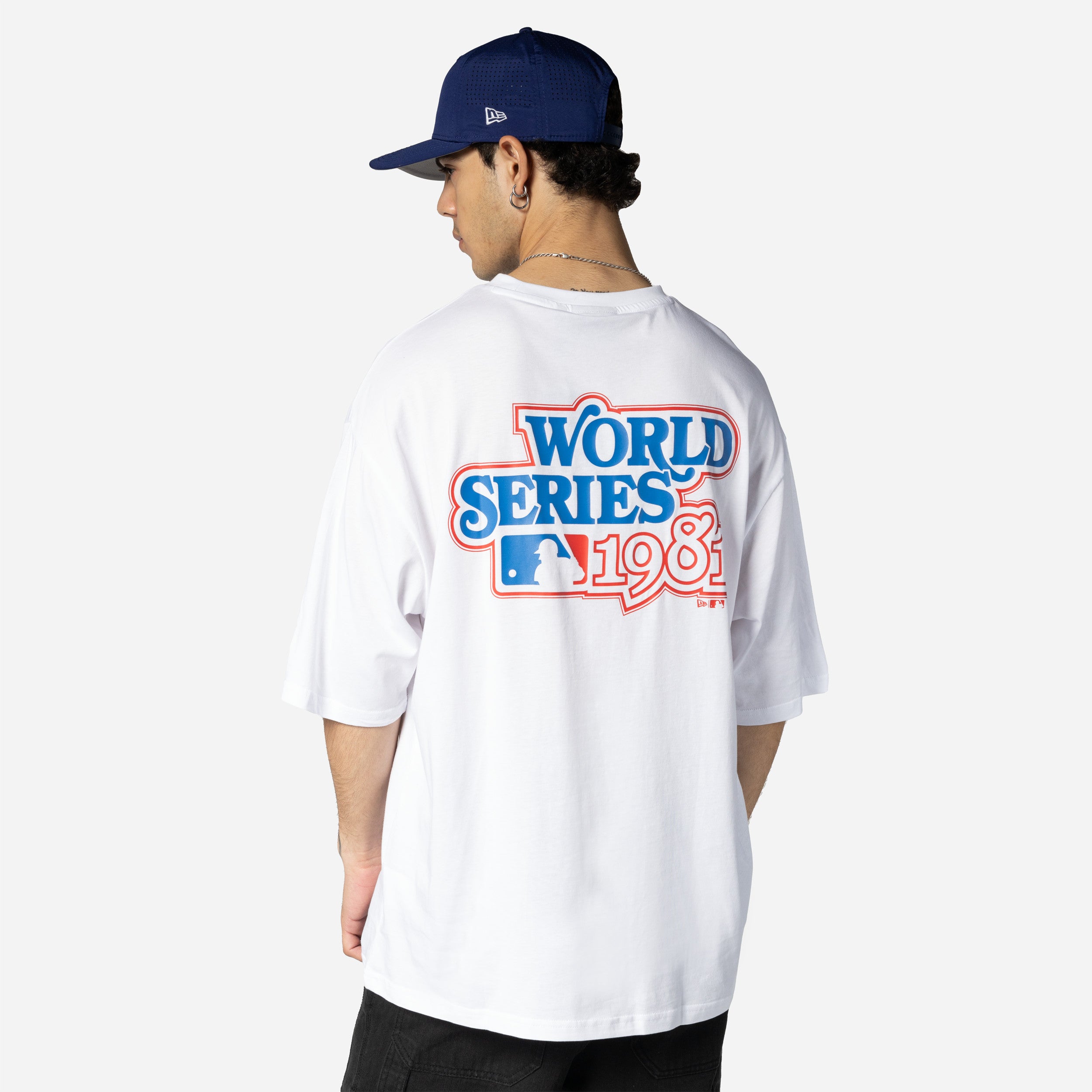 New Era - MLB World Series OS T-Shirt - Los Angeles Dodgers - White/Navy - Headz Up 