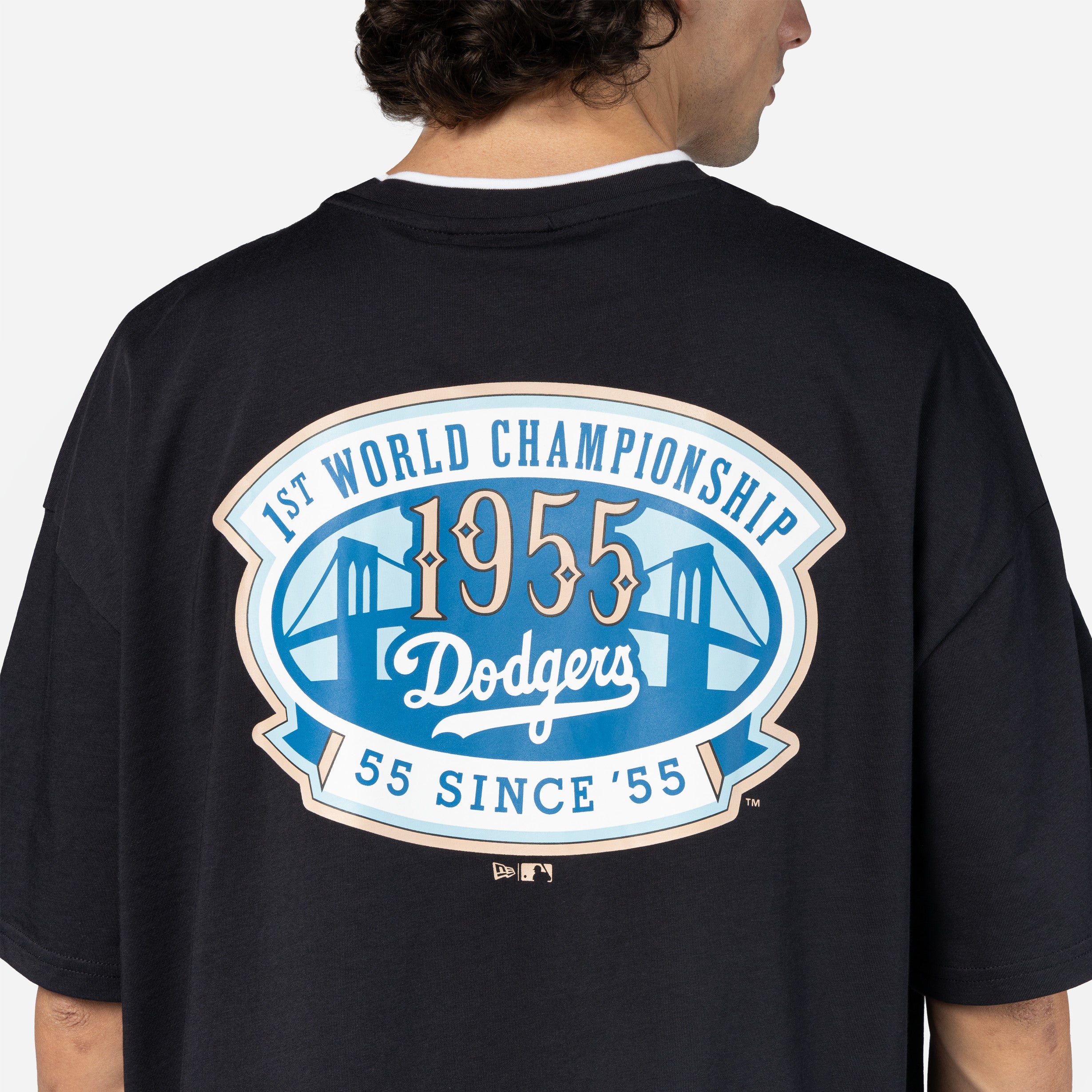 New Era - World Series Drop Shoulder T-Shirt - Los Angeles Dodgers - Navy - Headz Up 