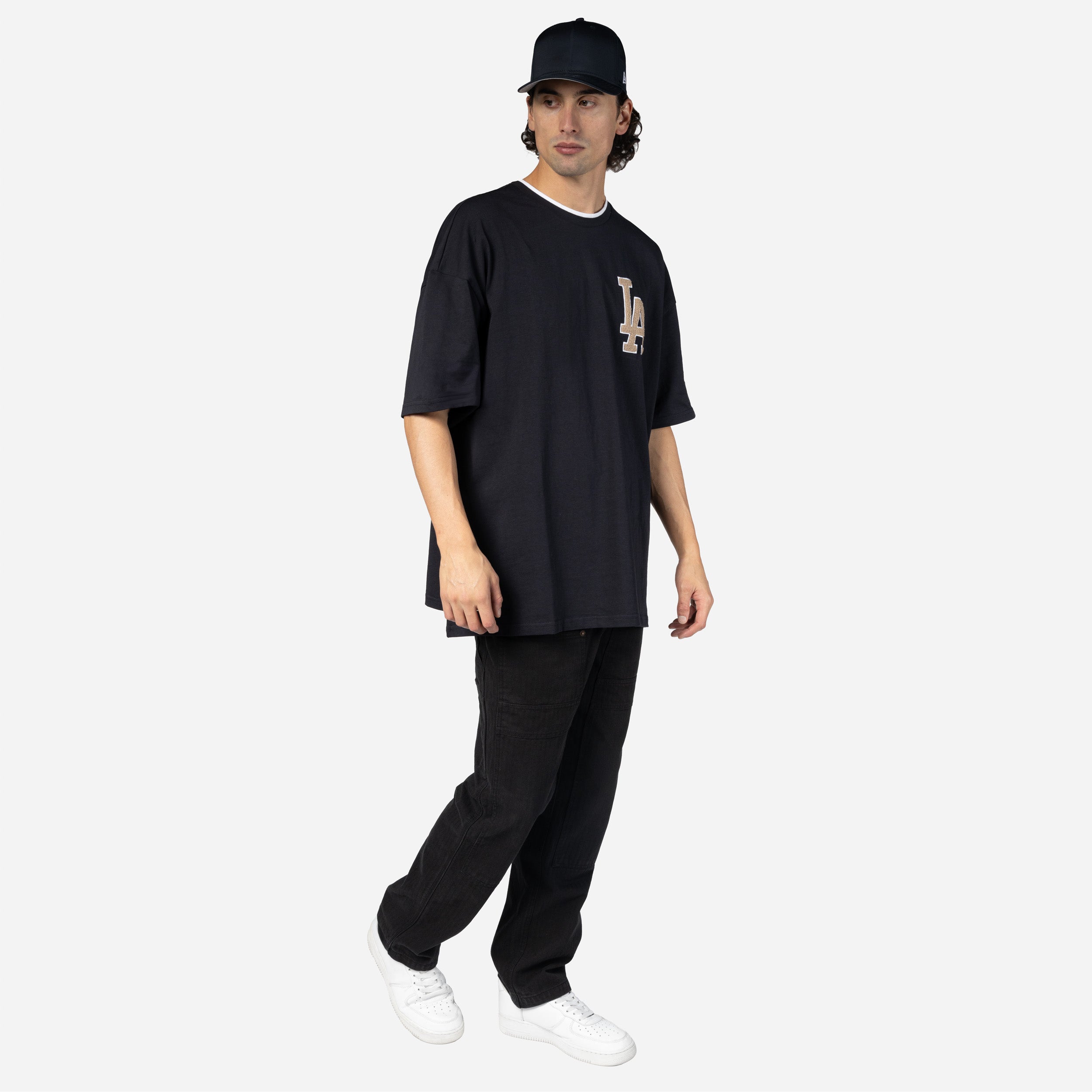 New Era - World Series Drop Shoulder T-Shirt - Los Angeles Dodgers - Navy - Headz Up 