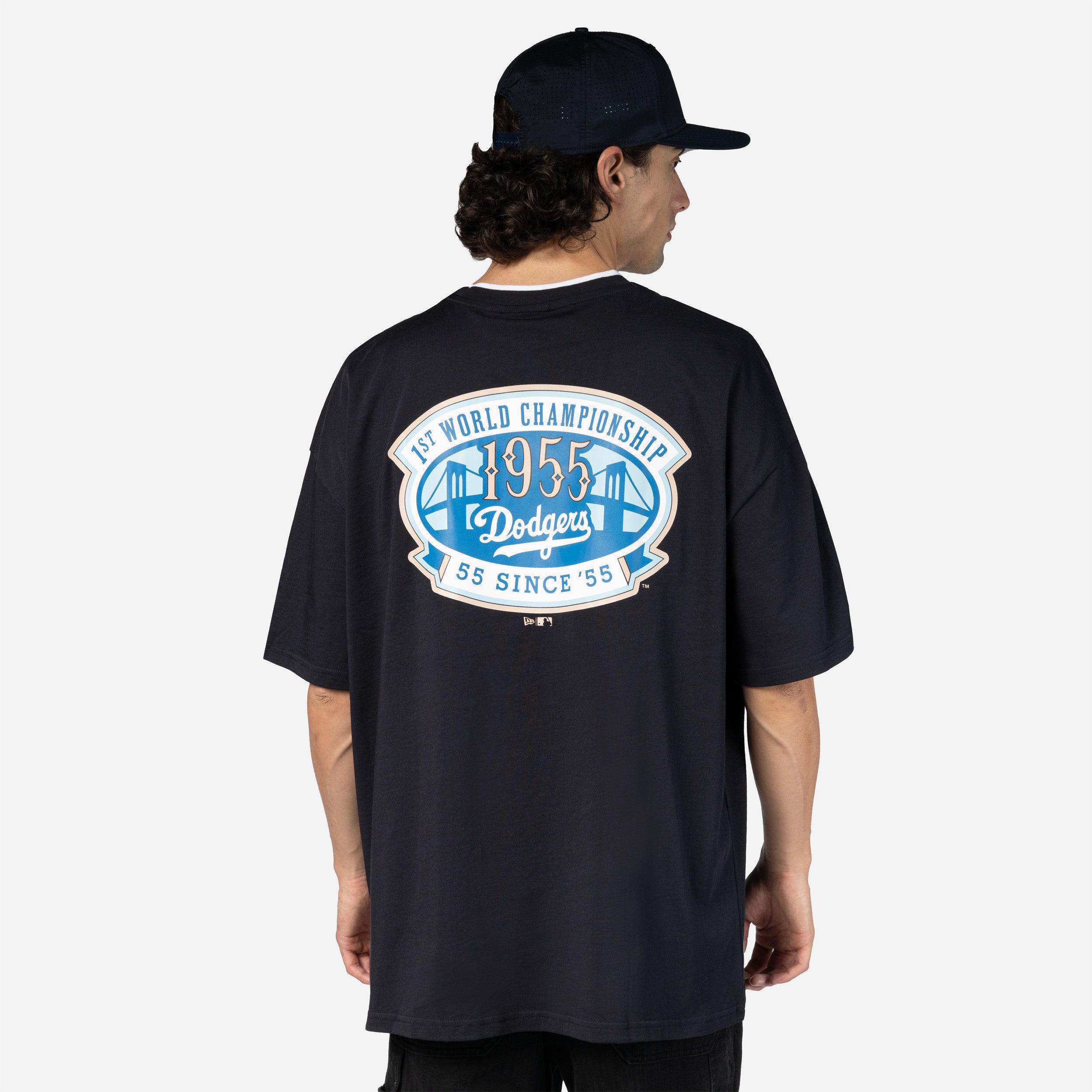 New Era - World Series Drop Shoulder T-Shirt - Los Angeles Dodgers - Navy - Headz Up 