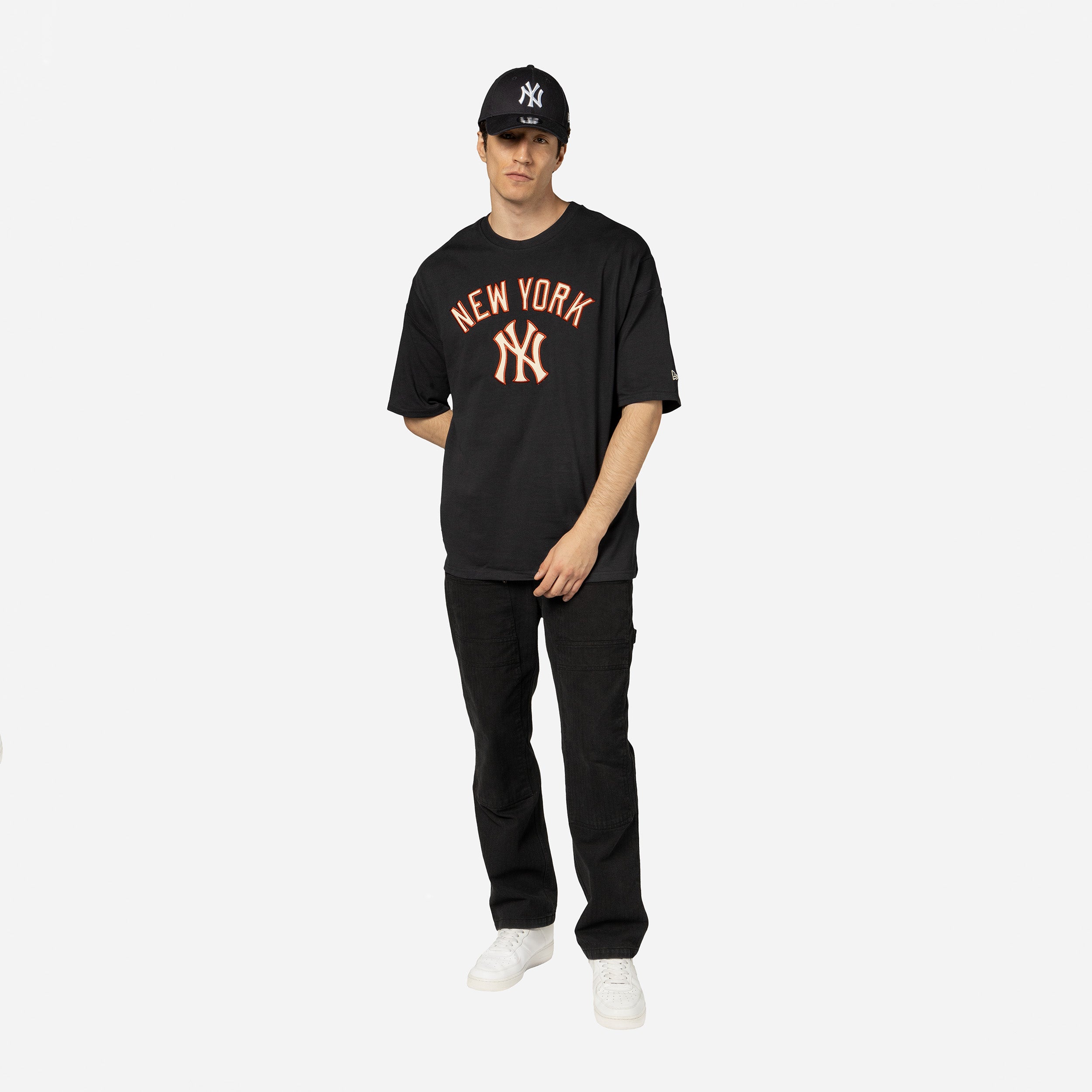 New Era - MLB RIB Infill OS T-Shirt  - New York Yankees - Navy - Headz Up 