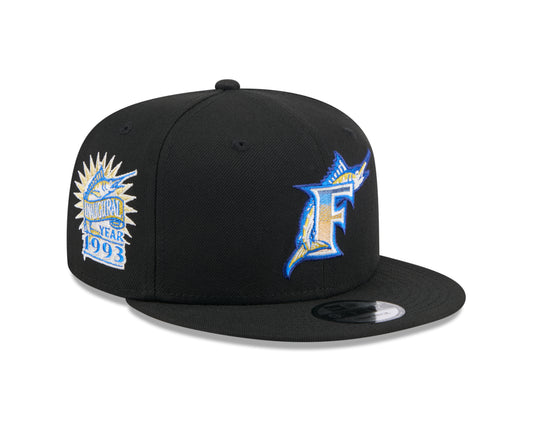 New Era  - 9Fifty Snapback - Animal Fill - Florida Marlins Cooperstown - Black