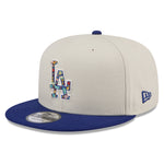 New Era  - 9Fifty Snapback - Floral Fill - Los Angeles Dodgers - Stone - Headz Up 