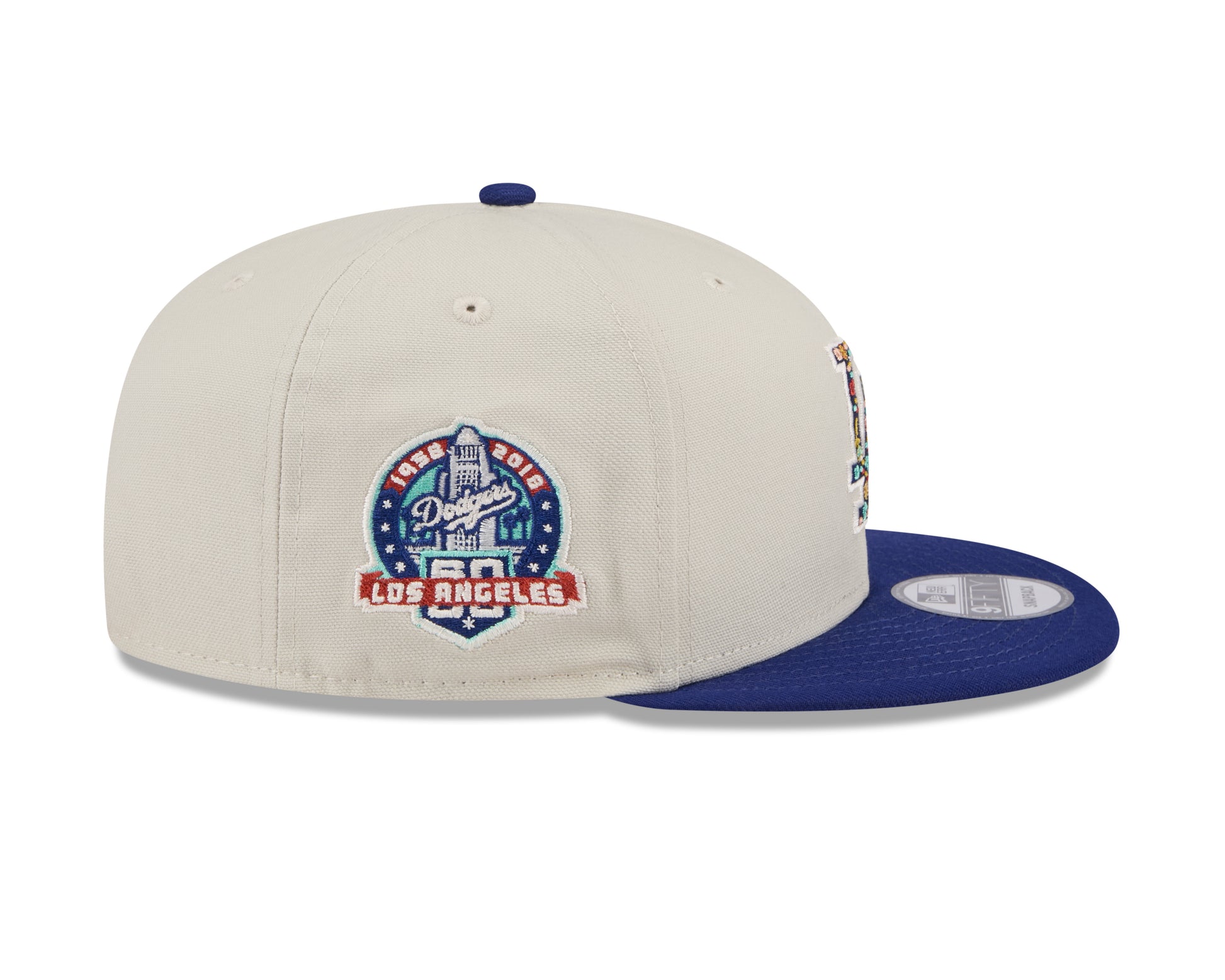 New Era  - 9Fifty Snapback - Floral Fill - Los Angeles Dodgers - Stone - Headz Up 